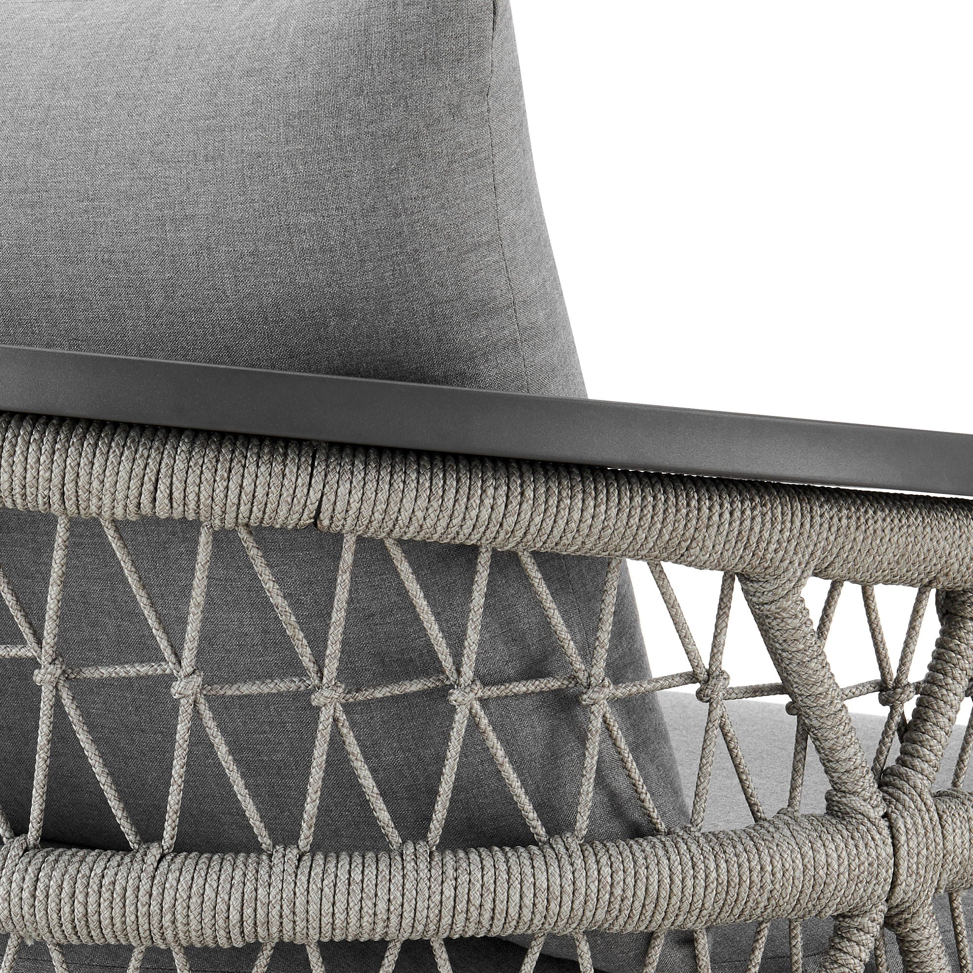 Zella - Outdoor Patio Swivel Armchair - Light Gray / Earl Gray