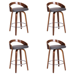 Sonia - 26" Counter Height Swivel Bar Stool - Walnut Wood