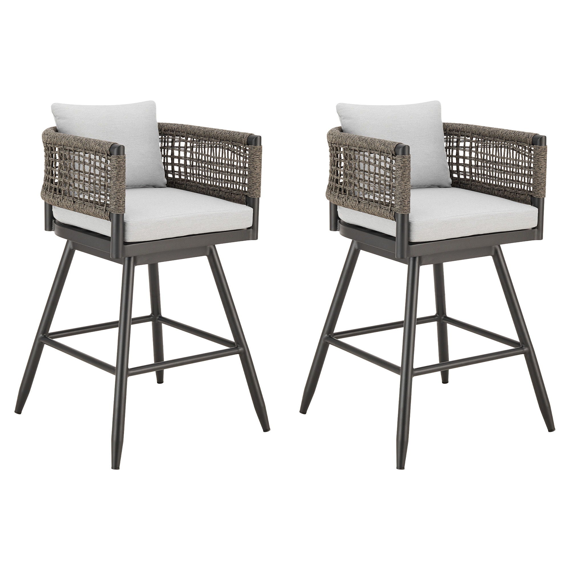 Alegria - Outdoor Patio Swivel Bar Stool Set
