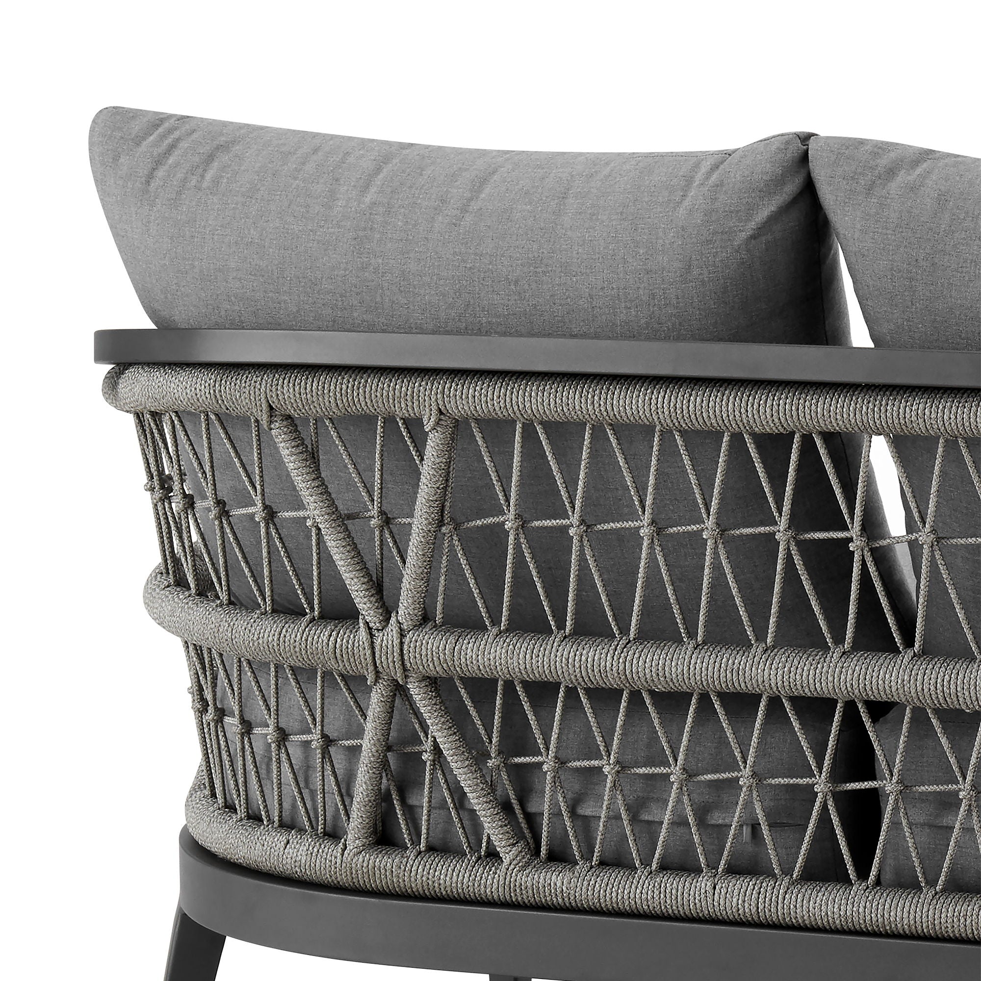 Zella - Outdoor Patio Sofa - Light Gray / Earl Gray