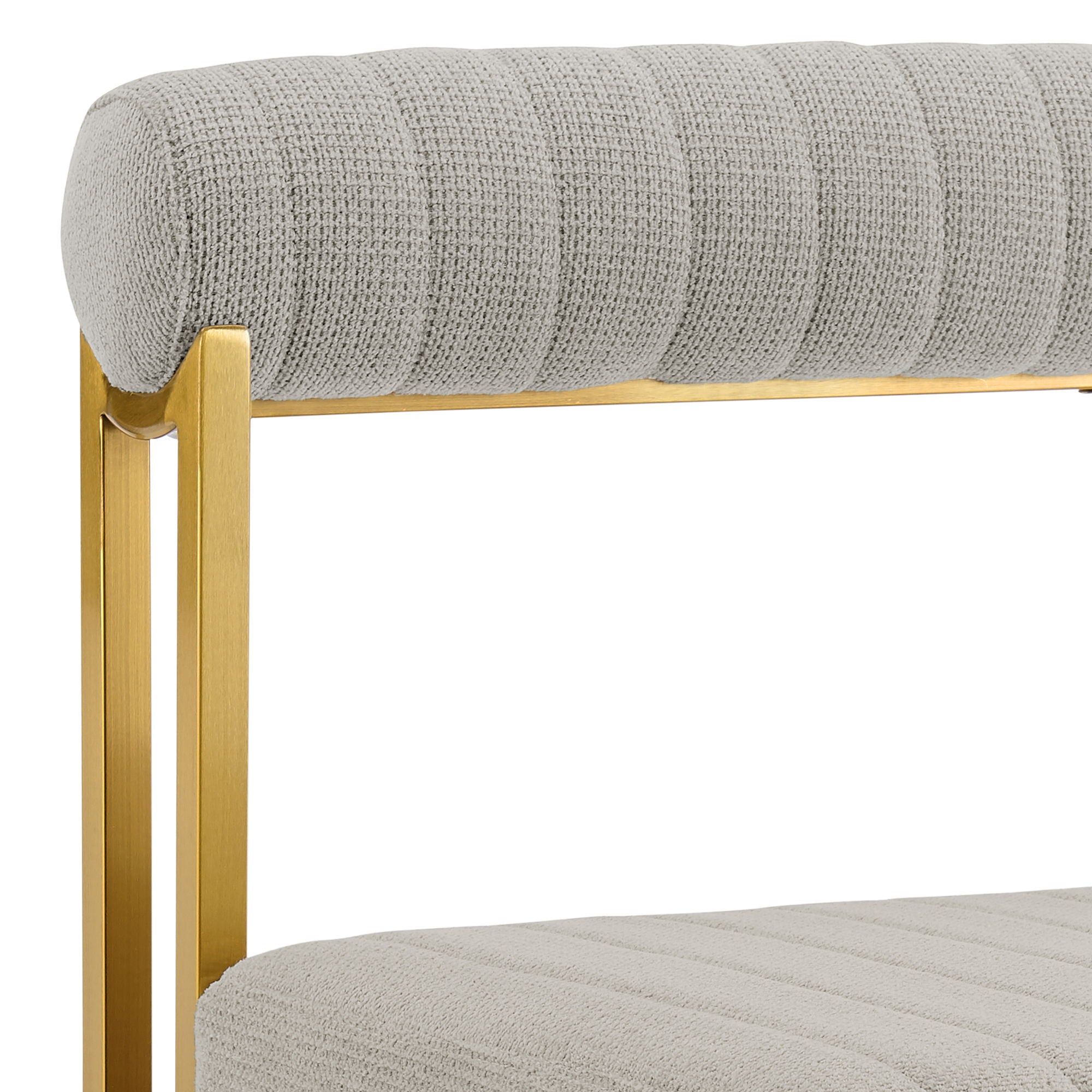 Kai Anastasia - Rectangular Glass Dining Table Set - Gold Brushed Base