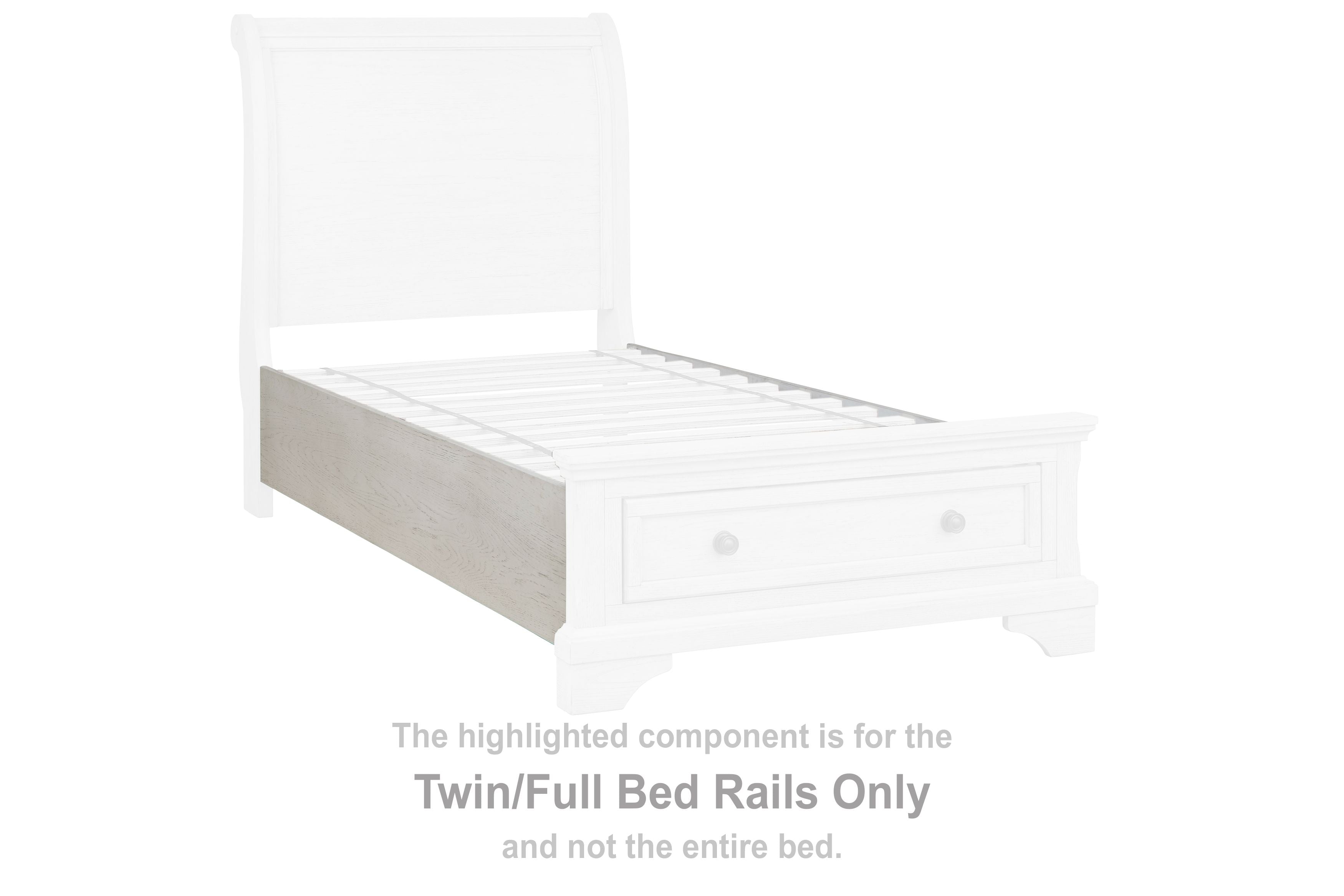 Robbinsdale - Twin/Full Bed Rails - Antique White