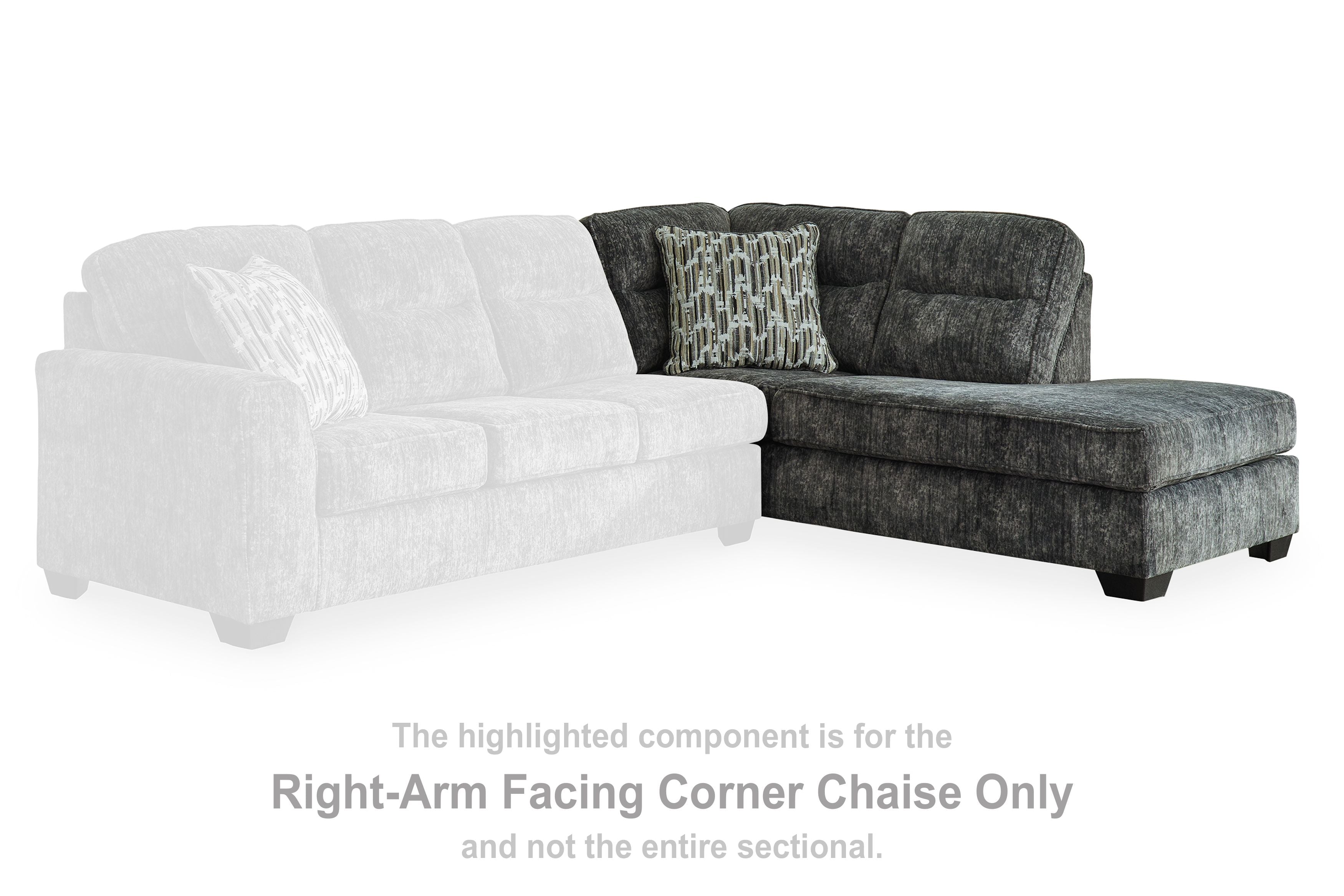 Lonoke - Raf Corner Chaise - Gunmetal