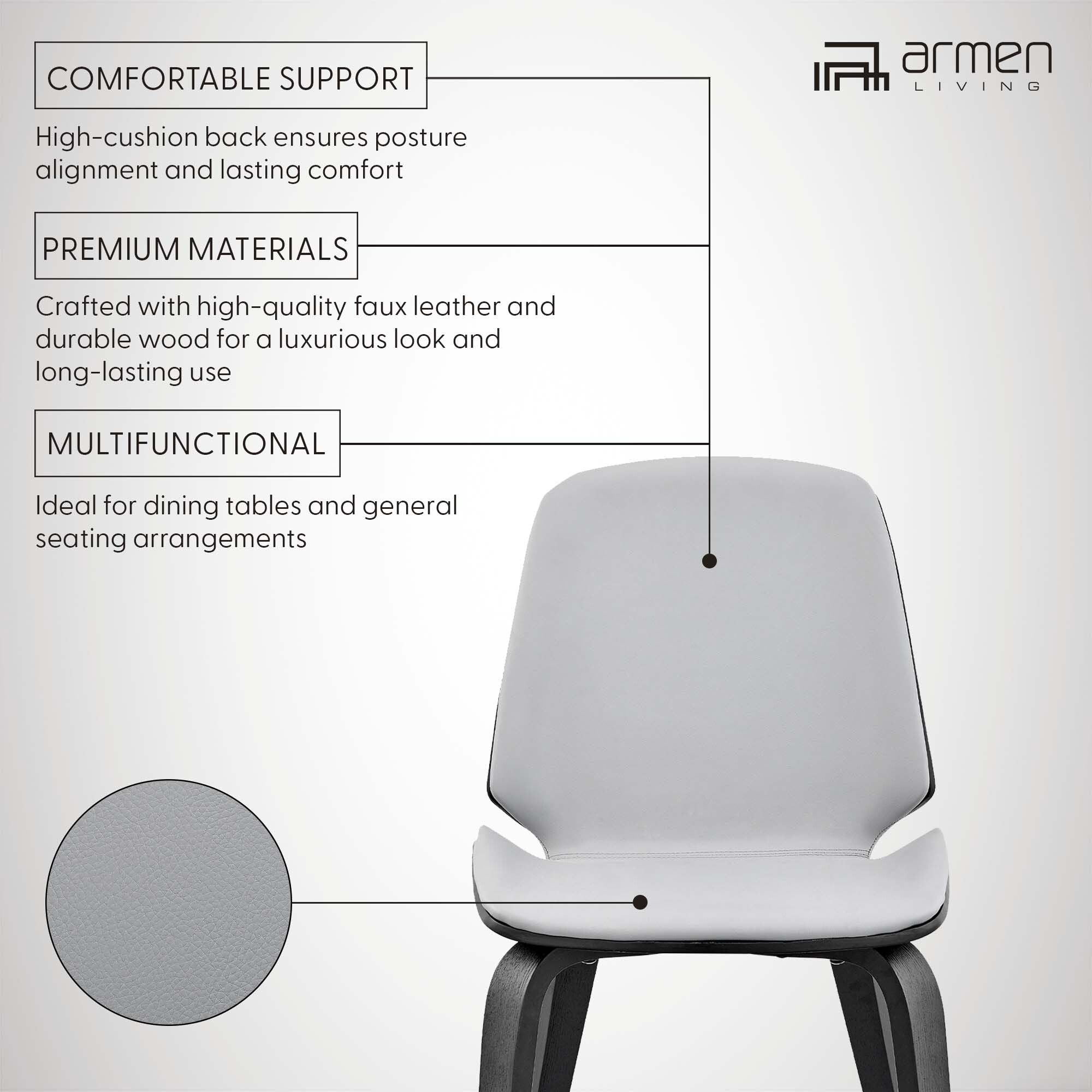 Brinley - Dining Room Accent Chair With Black Frame