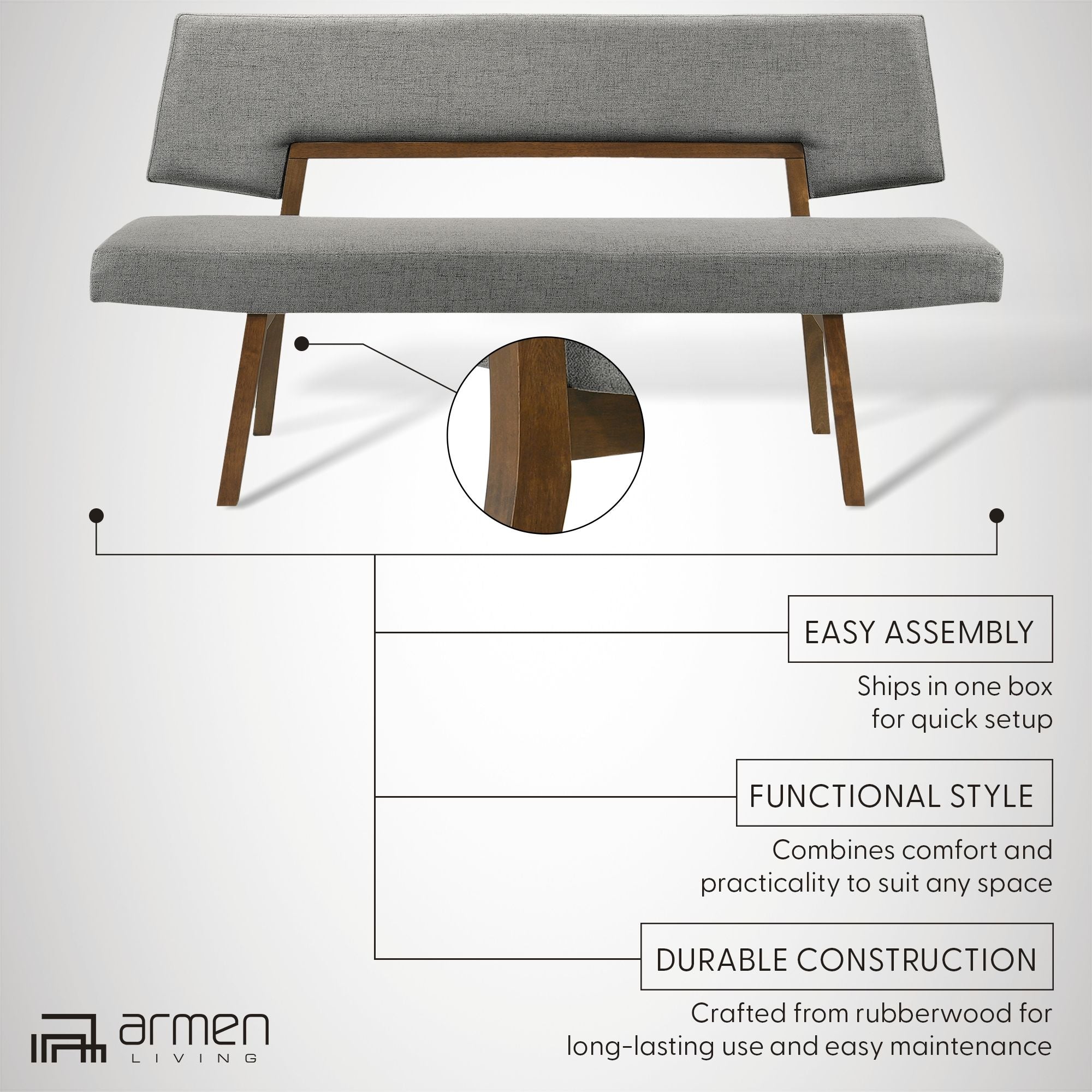 Channell - Wood Dining Bench