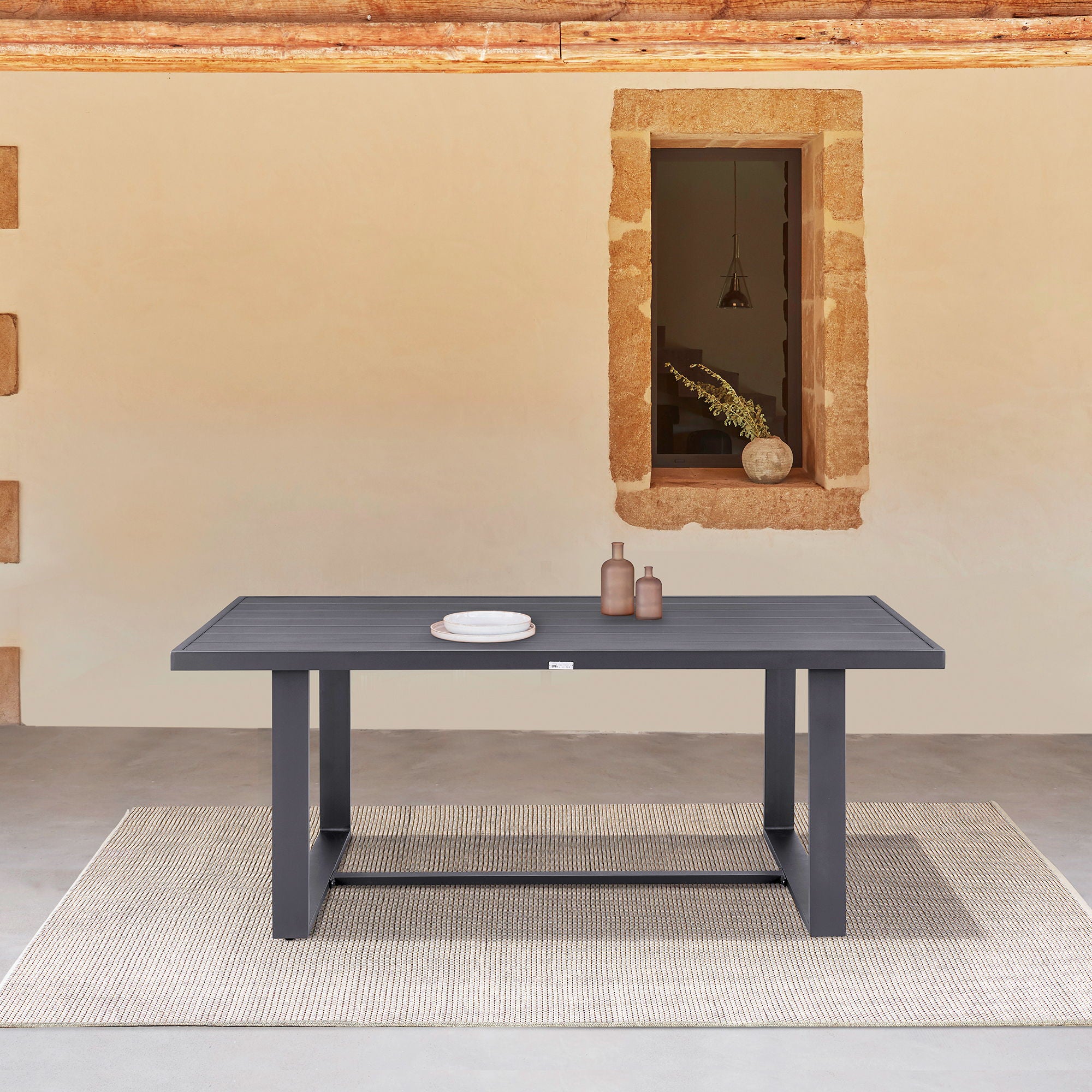 Menorca - Outdoor Patio Dining Table In Aluminum