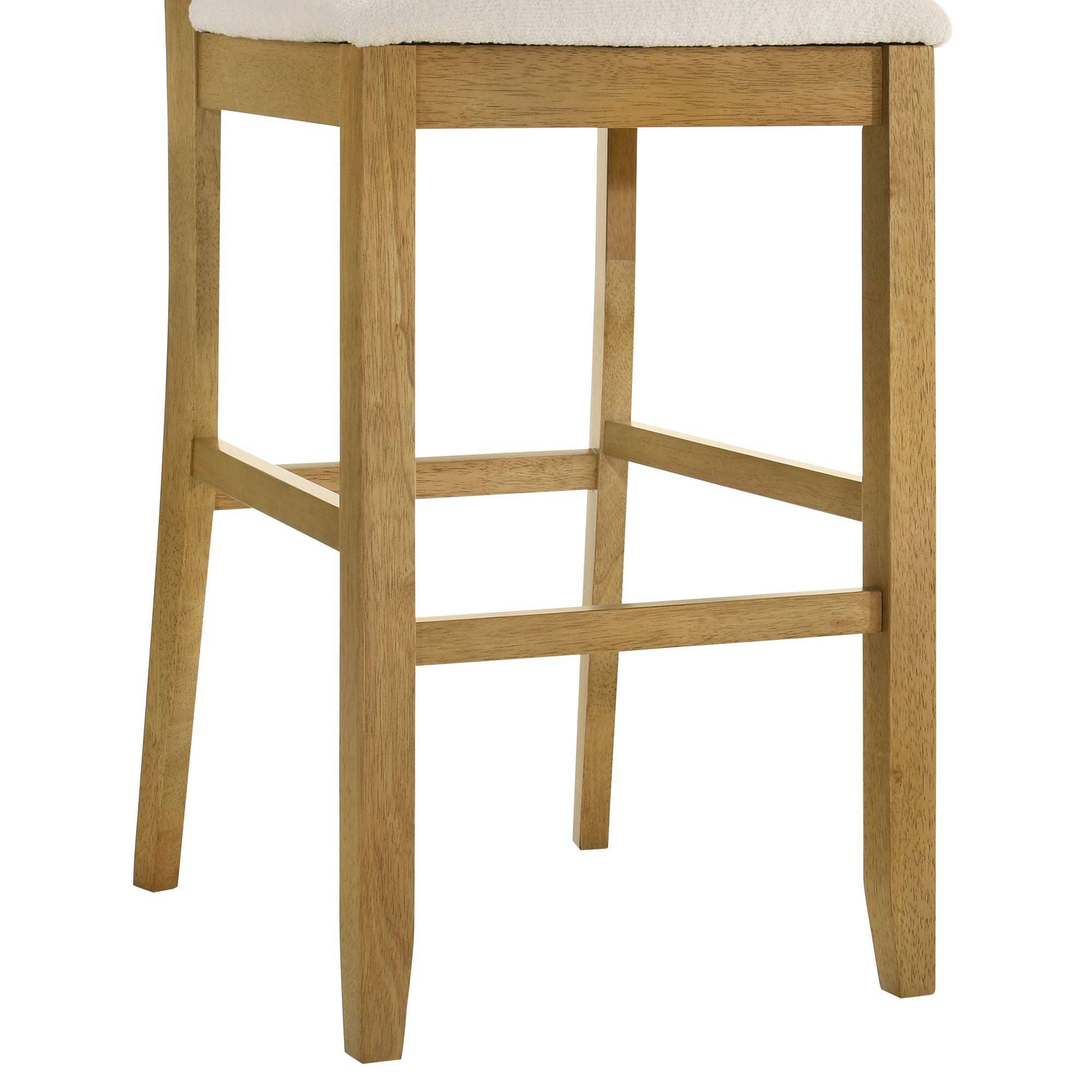 Merie - Modern Transitional Wood Bar Height Kitchen Bar Stool