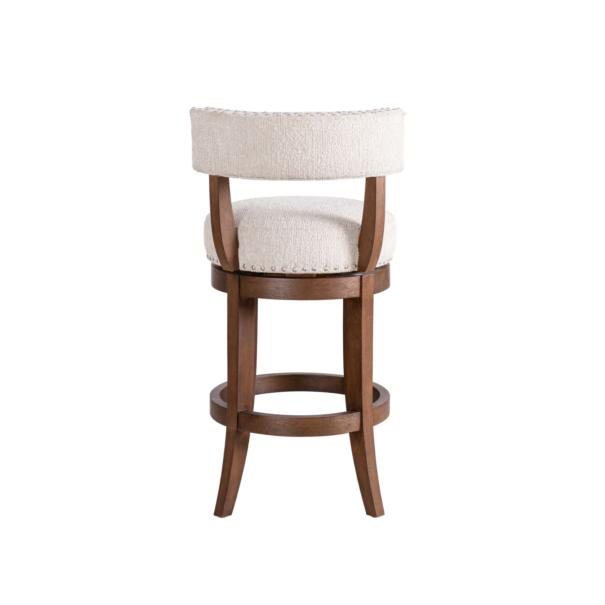 Mystic - Solid Wood Upholstered 26" Counter Height Swivel Barstool