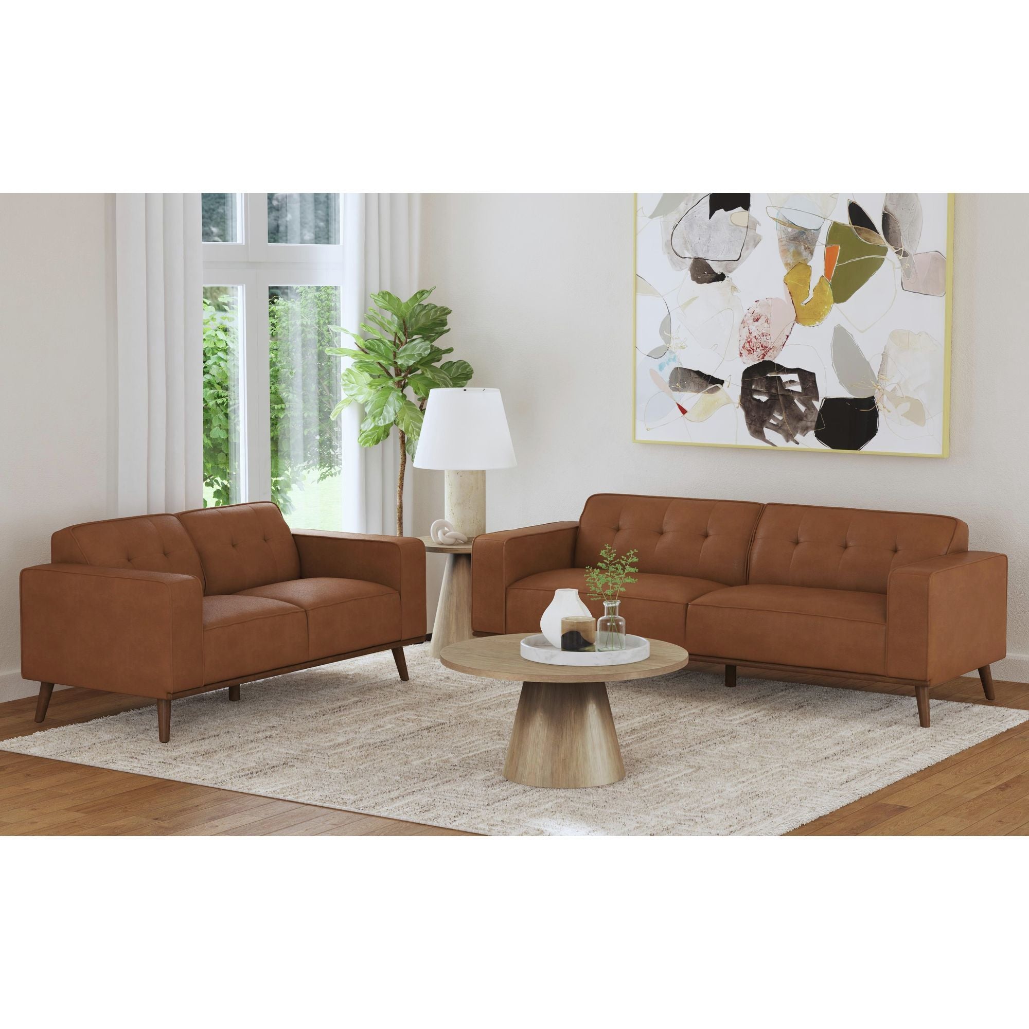 Destiny - Loveseat With Wood Front