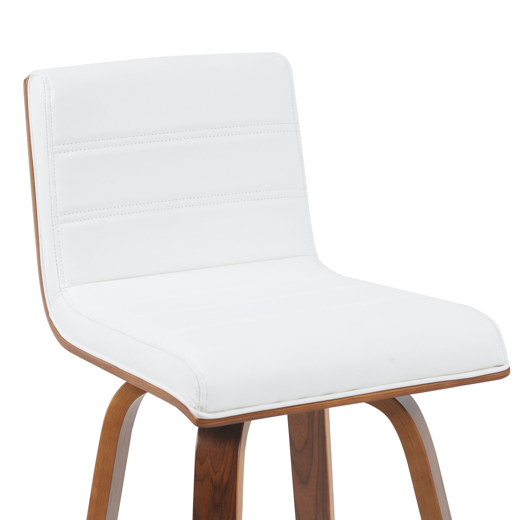 Vienna - Modern Counter Height Swivel Bar Stool - Walnut Finished Wood Frame
