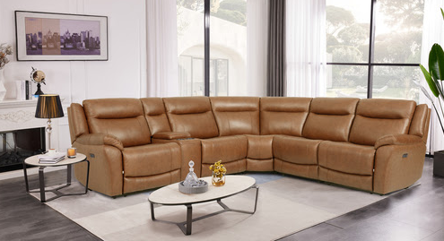 Mega CMS U70732 - Cheers 6pc Power Reclining sectional (Cayman