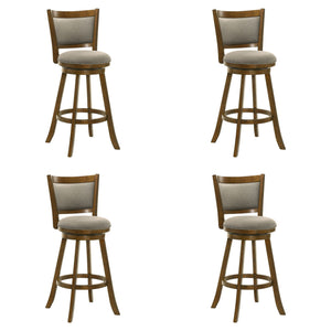 Aiden - Modern Farmhouse Swivel Wood Bar Height Kitchen Bar Stool
