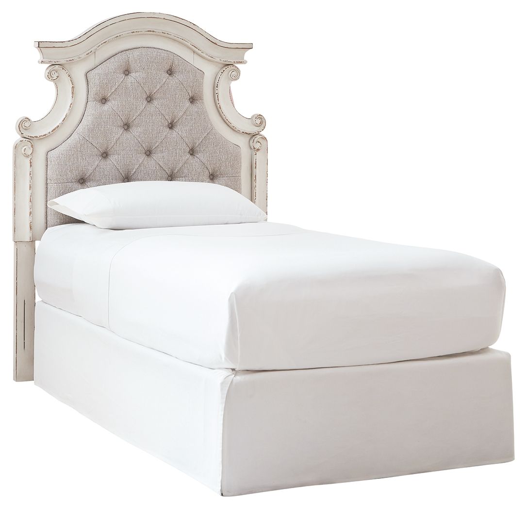 Realyn - Twin UPH Panel Headboard - Chipped White