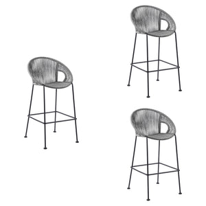 Acapulco - 30" Indoor Outdoor Steel Bar Stool With Rope Set of 2