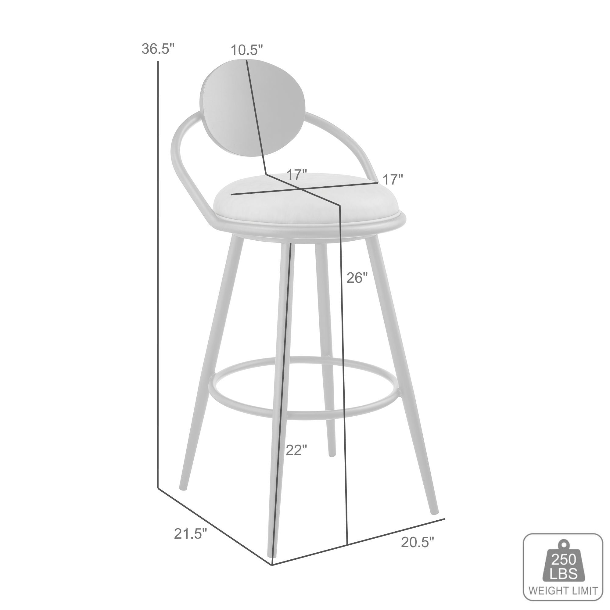 Carnation - Vintage Swivel Stool