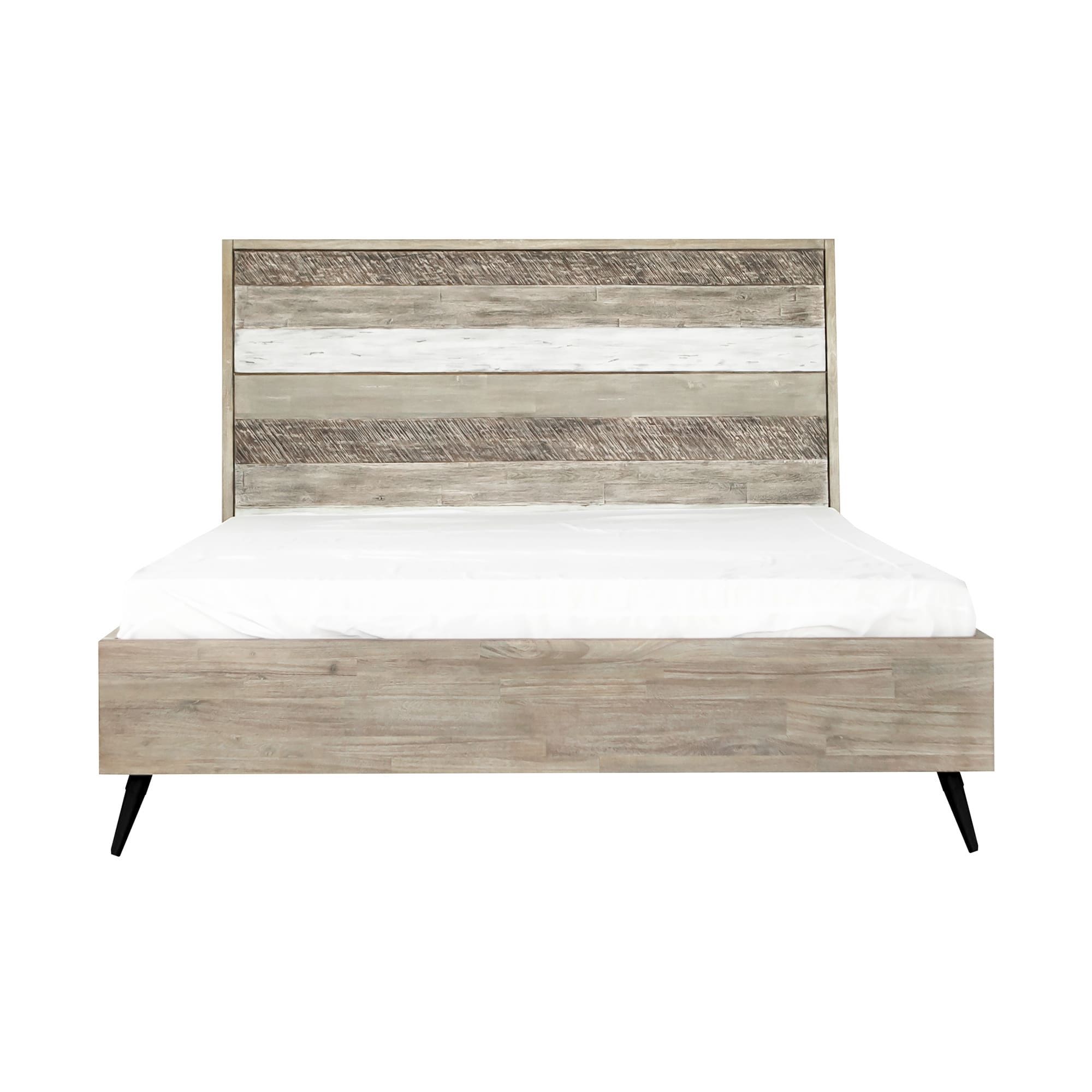 Bridges - King Platform Bed - Two Tone Acacia