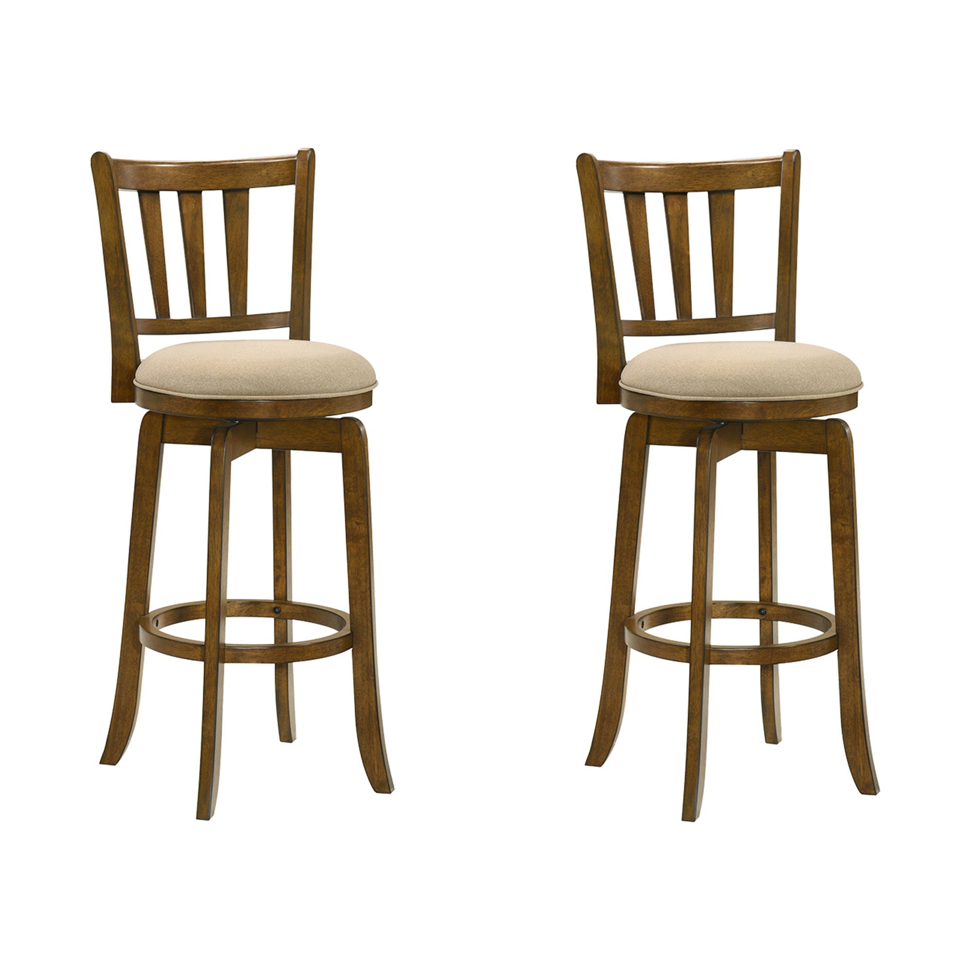 Wren - Modern Farmhouse Swivel Wood Bar Height Kitchen Bar Stool