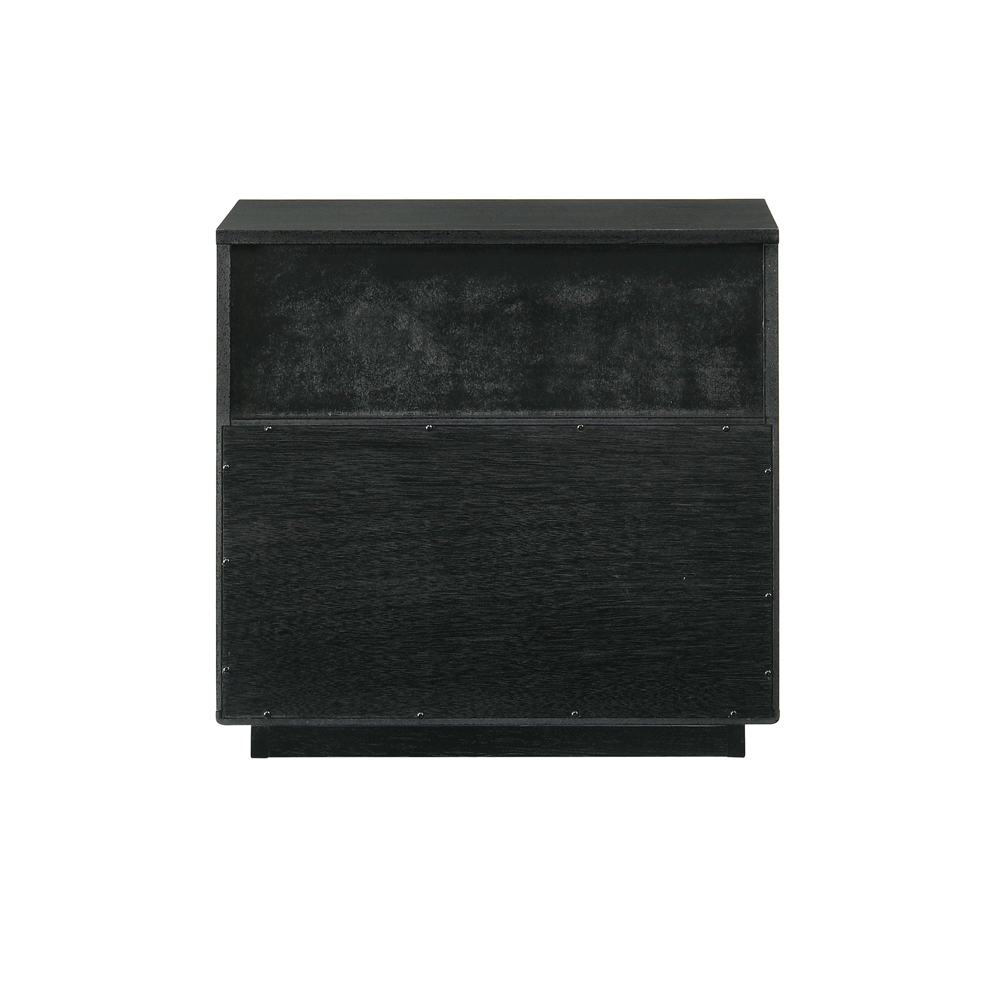 Petra - 1 Drawer Wood Nightstand - Black