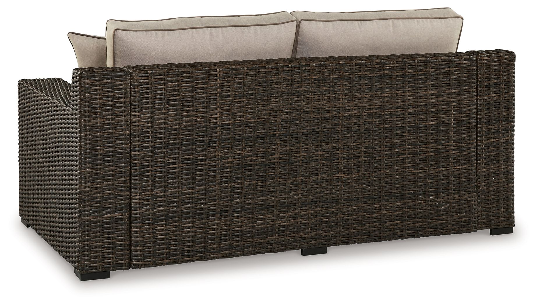 Coastline Bay - Loveseat W/Cushion - Brown