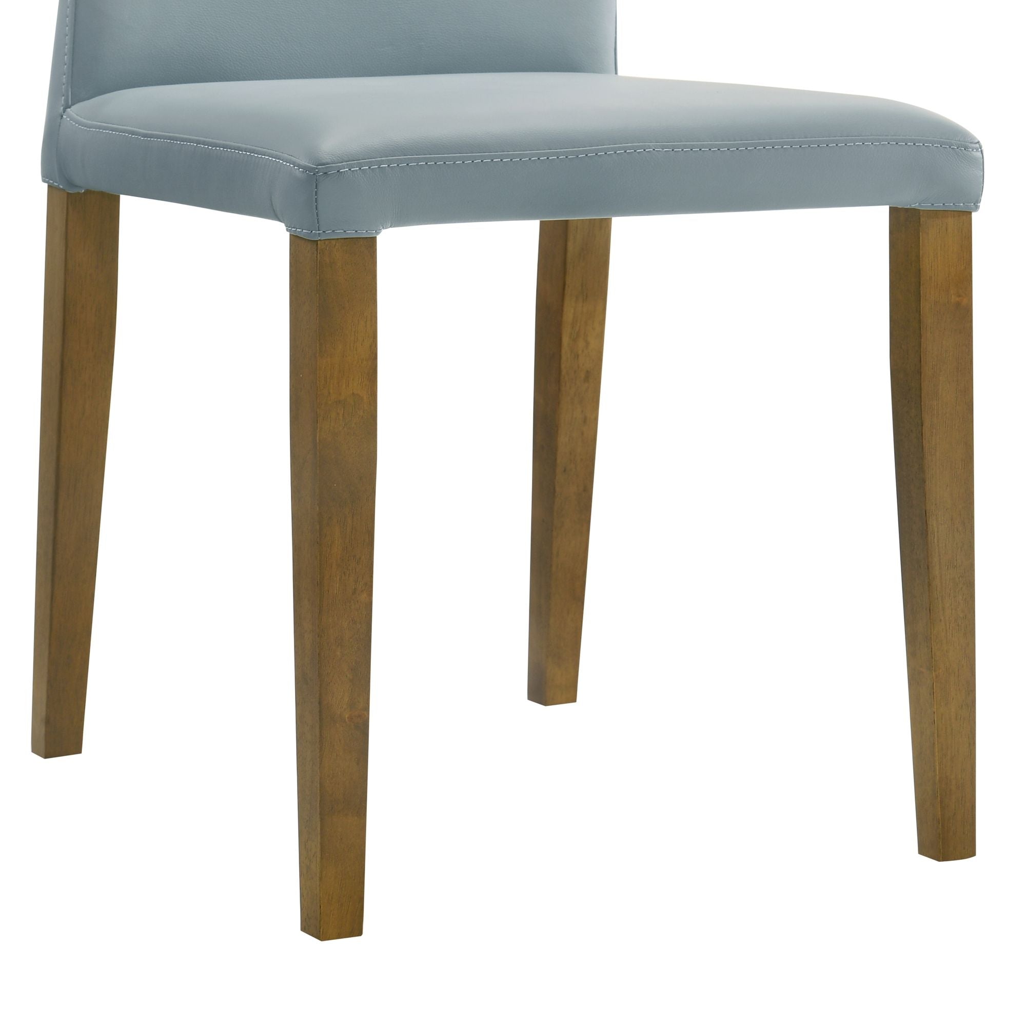 Elyza - Full Back Top Grain Leather Upholstered Wood Dining Chairs (Set of 2)