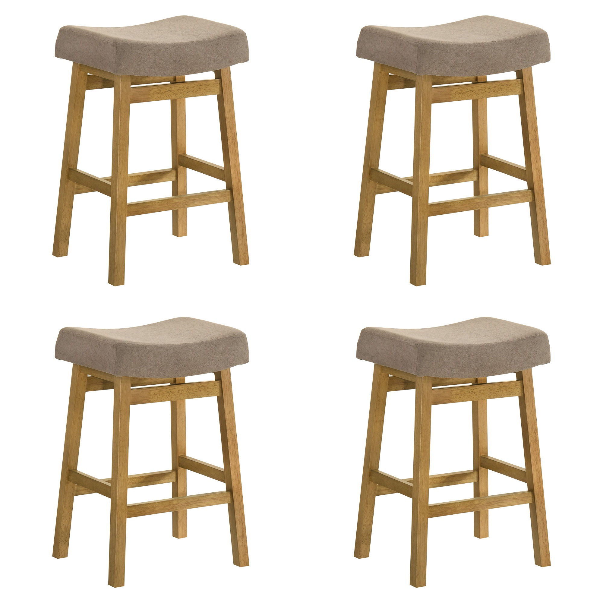 Lenon - Modern Farmhouse Wood Counter Height Kitchen Bar Stool