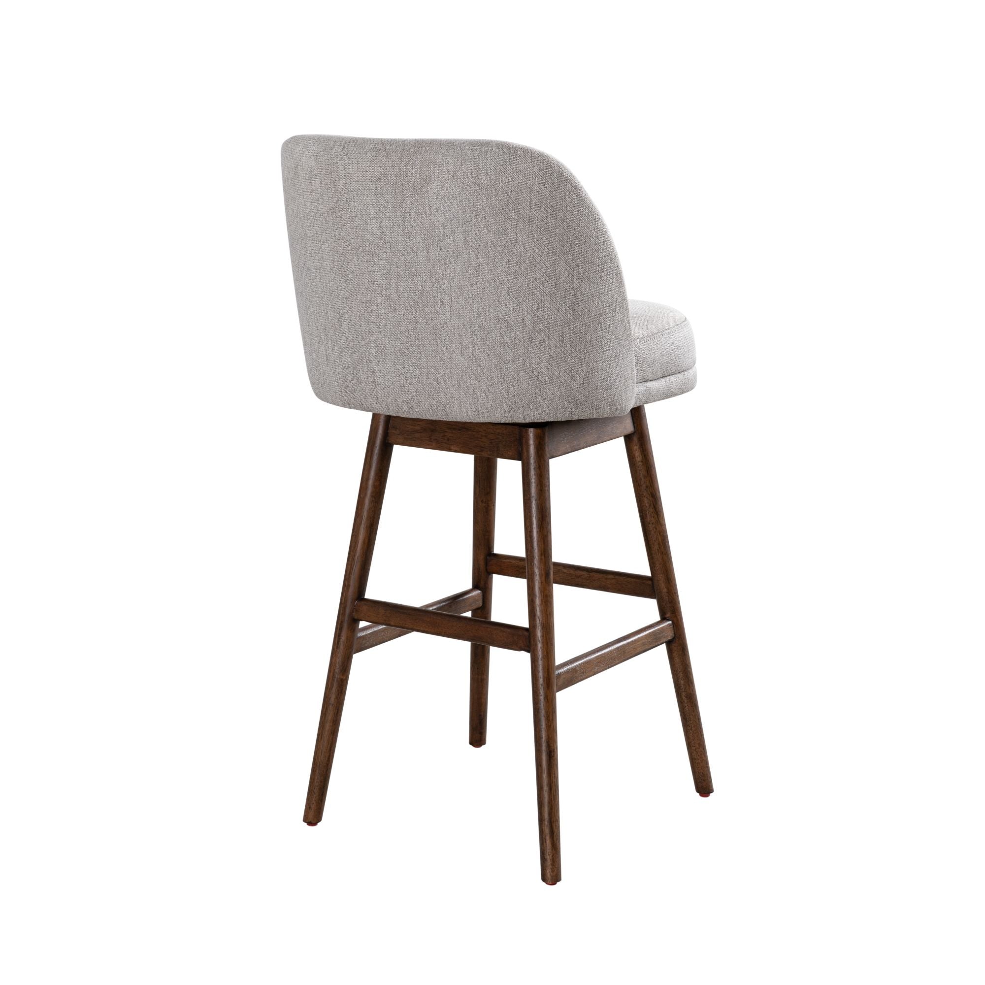 Sadie - Solid Wood Upholstered 30" Bar Height Swivel Barstool