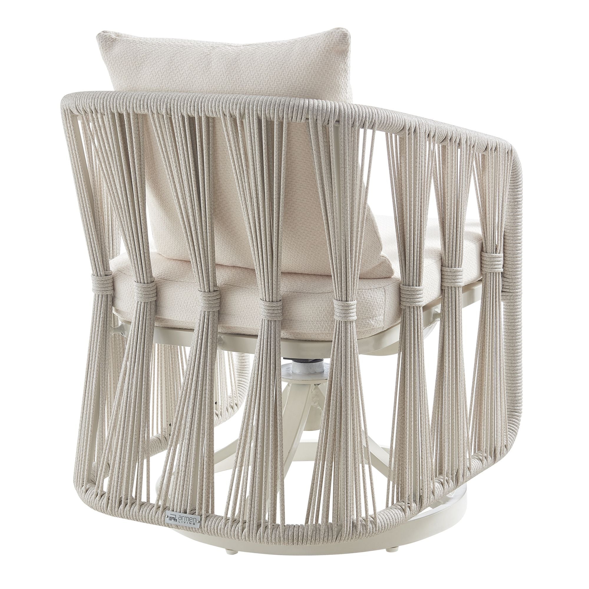 Breeze - Powder Coated Rectangle Metal Outdoor Dining Set With Cushions
