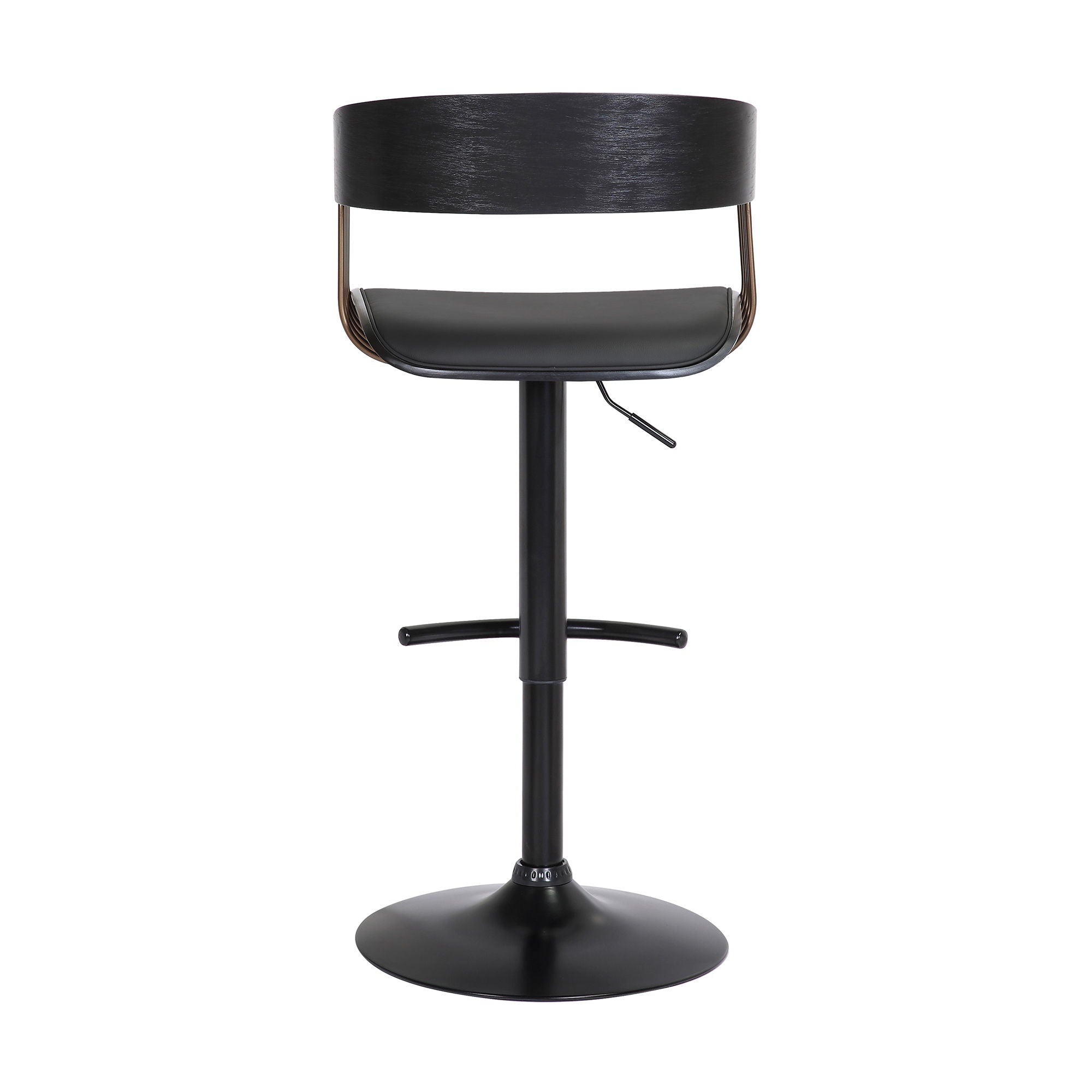 Larisa - Adjustable Black Bar Stool - Black / Golden Bronze