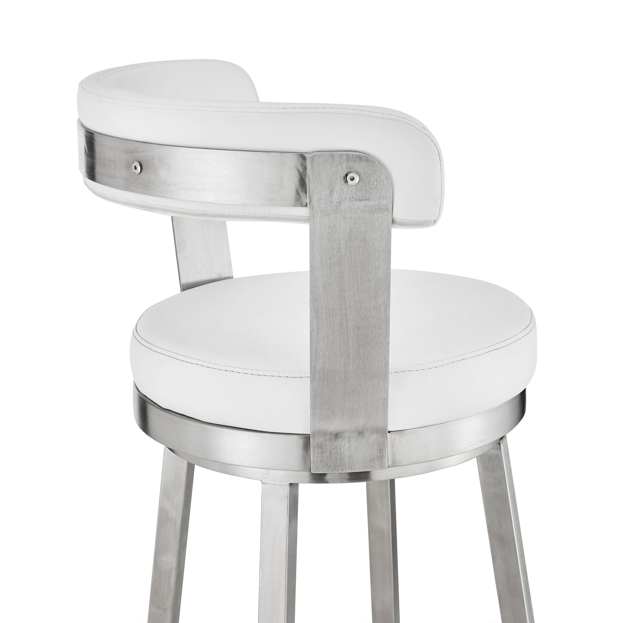 Bryant - Swivel Bar Stool With Silver Frame