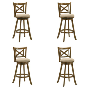 Kodi - Modern Farmhouse Swivel Wood Bar Height Kitchen Bar Stool