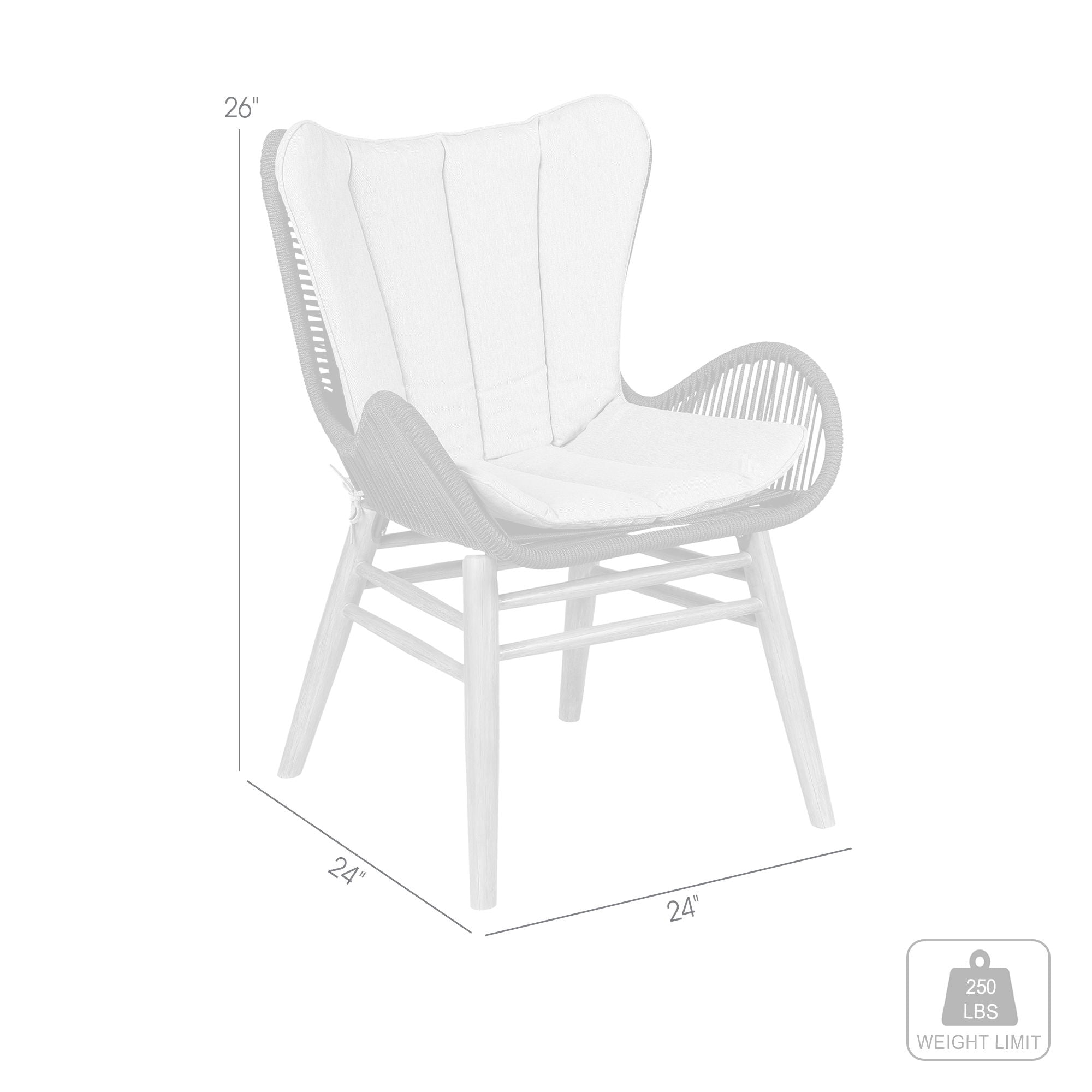 Mateo - Outdoor Patio Dining Chair - Light Eucalyptus / Charcoal
