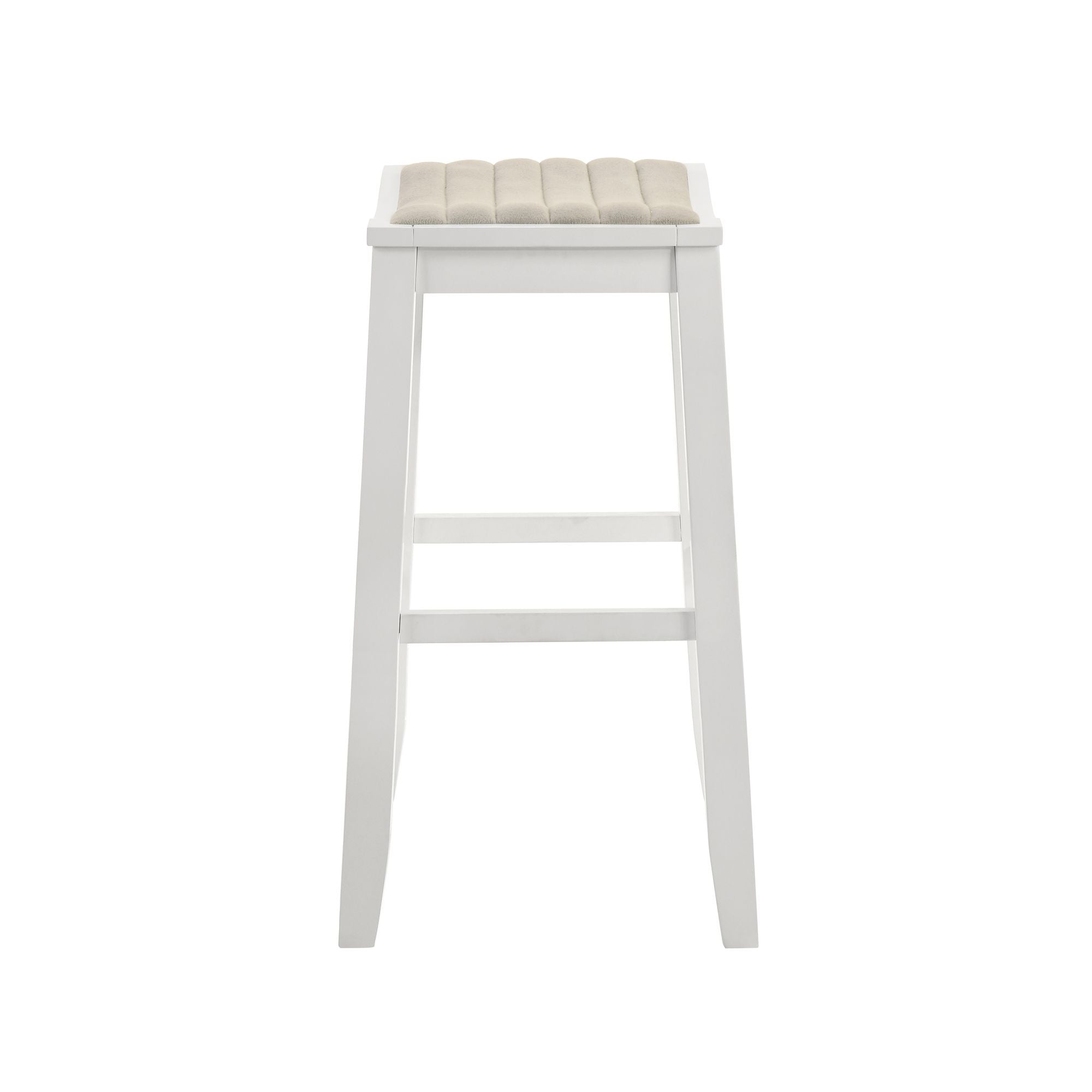 Iyani - Coastal Modern Wood Bar Height Kitchen Bar Stool