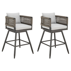 Alegria - Outdoor Patio Swivel Counter Stool Set