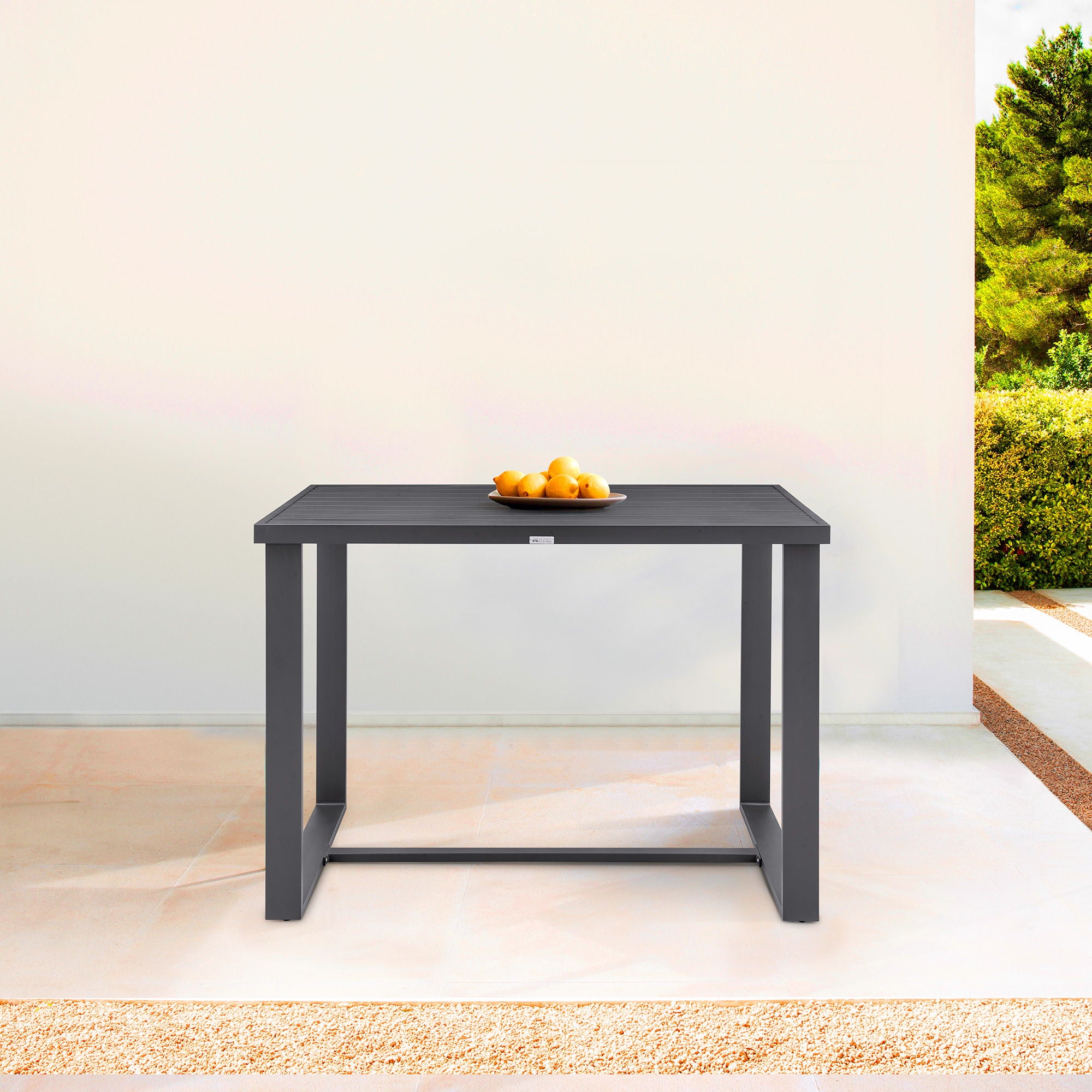 Menorca - Outdoor Patio Bar Height Dining Table - Aluminum