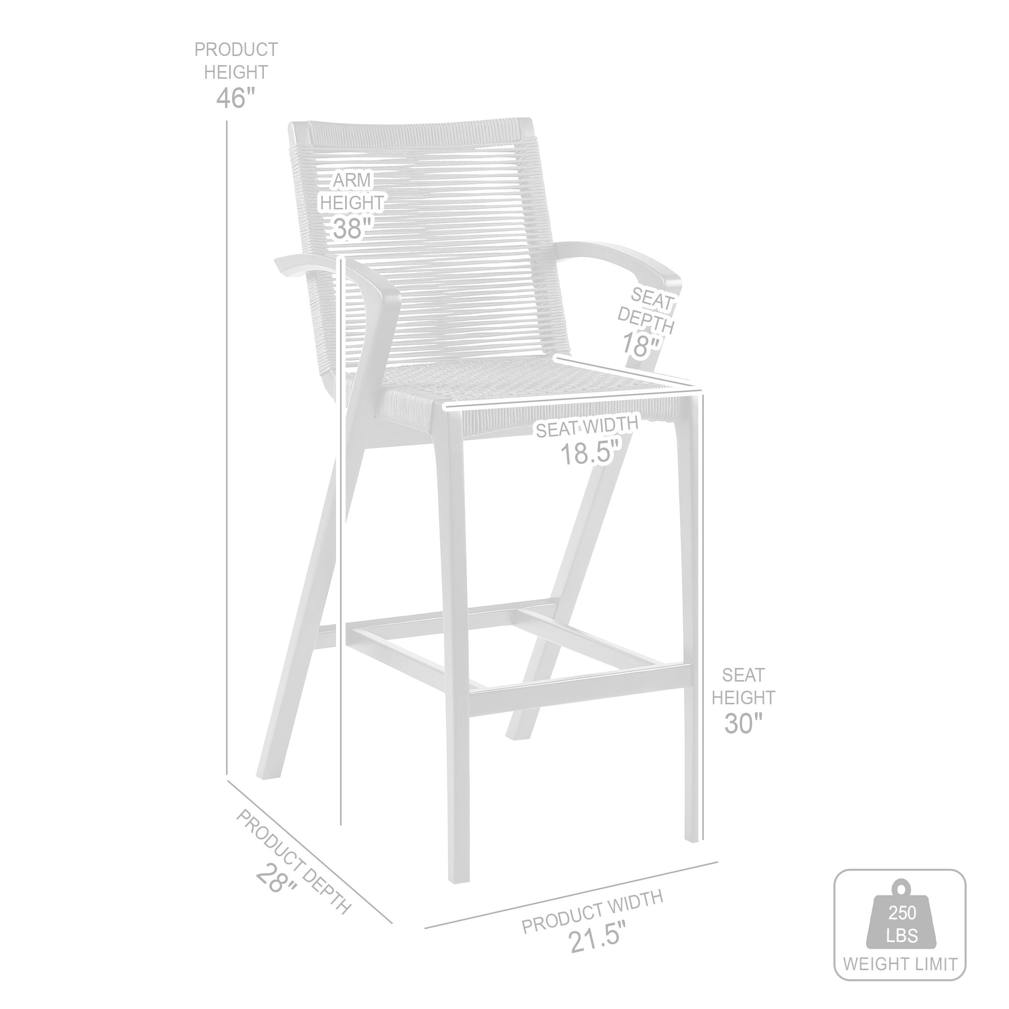 Brielle - Bar Height Stool - Light Eucalyptus / Charcoal