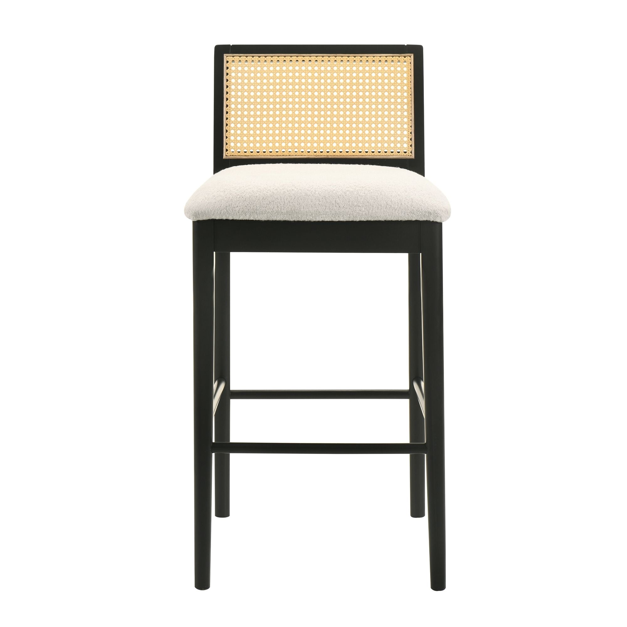 Tobias - Coastal Modern Wood Bar Height Kitchen Bar Stool