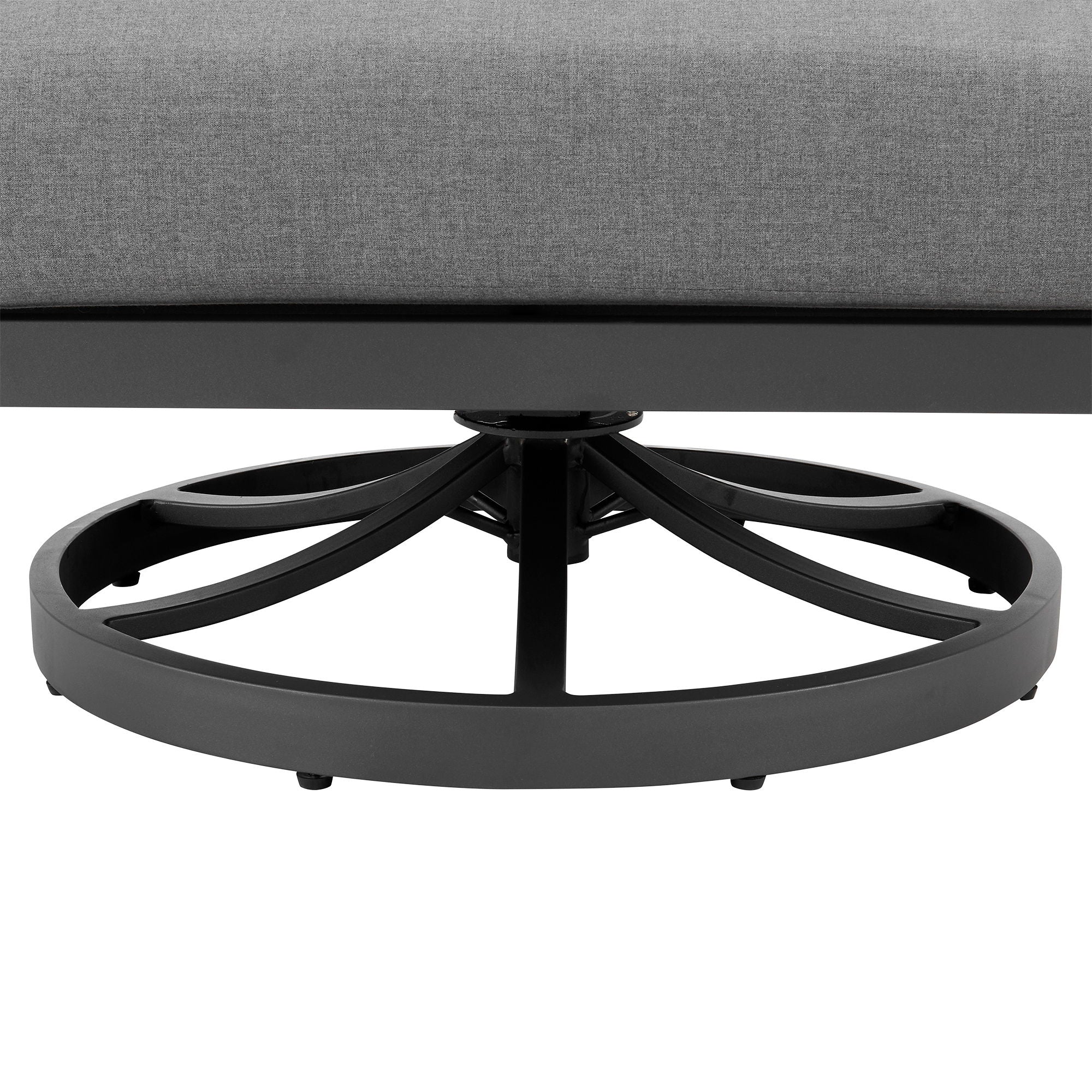Zella - Outdoor Patio Swivel Armchair - Light Gray / Earl Gray