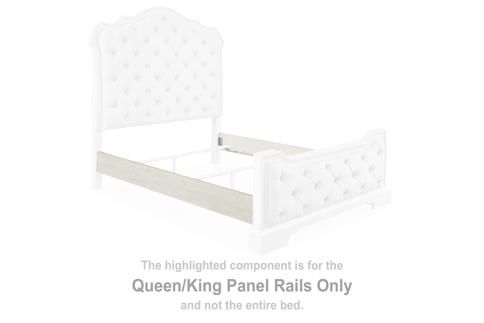 Arlendyne - Queen / King Panel Rails - Antique White
