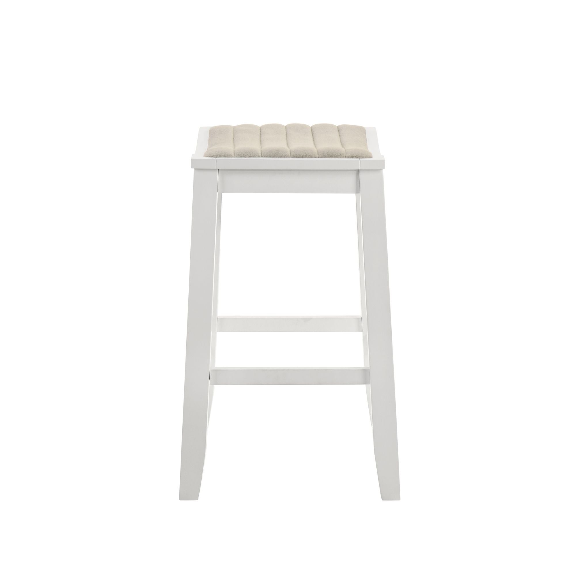 Iyani - Coastal Modern Wood Counter Height Kitchen Bar Stool