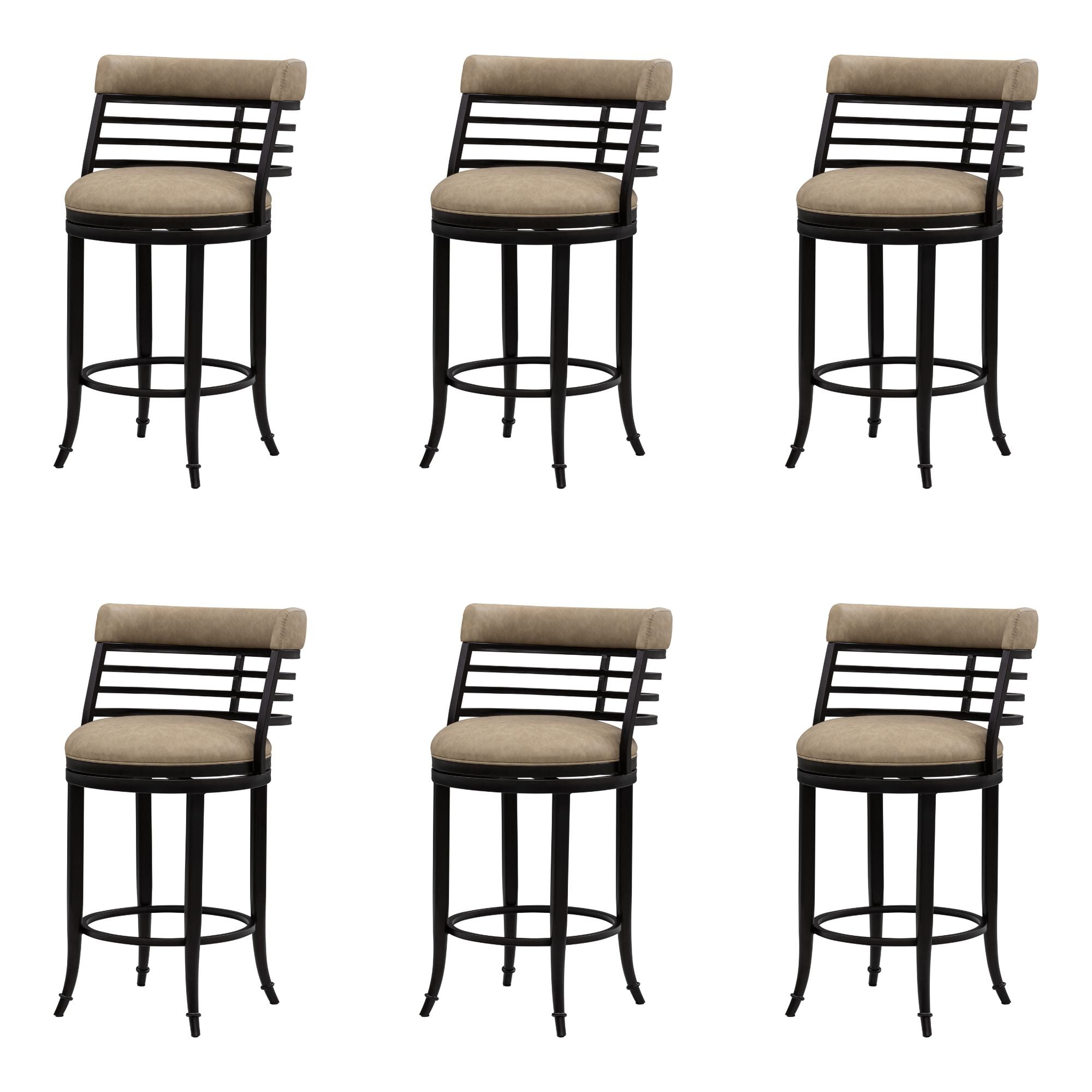 Telia - Upholstered Swivel Counter Height Barstool
