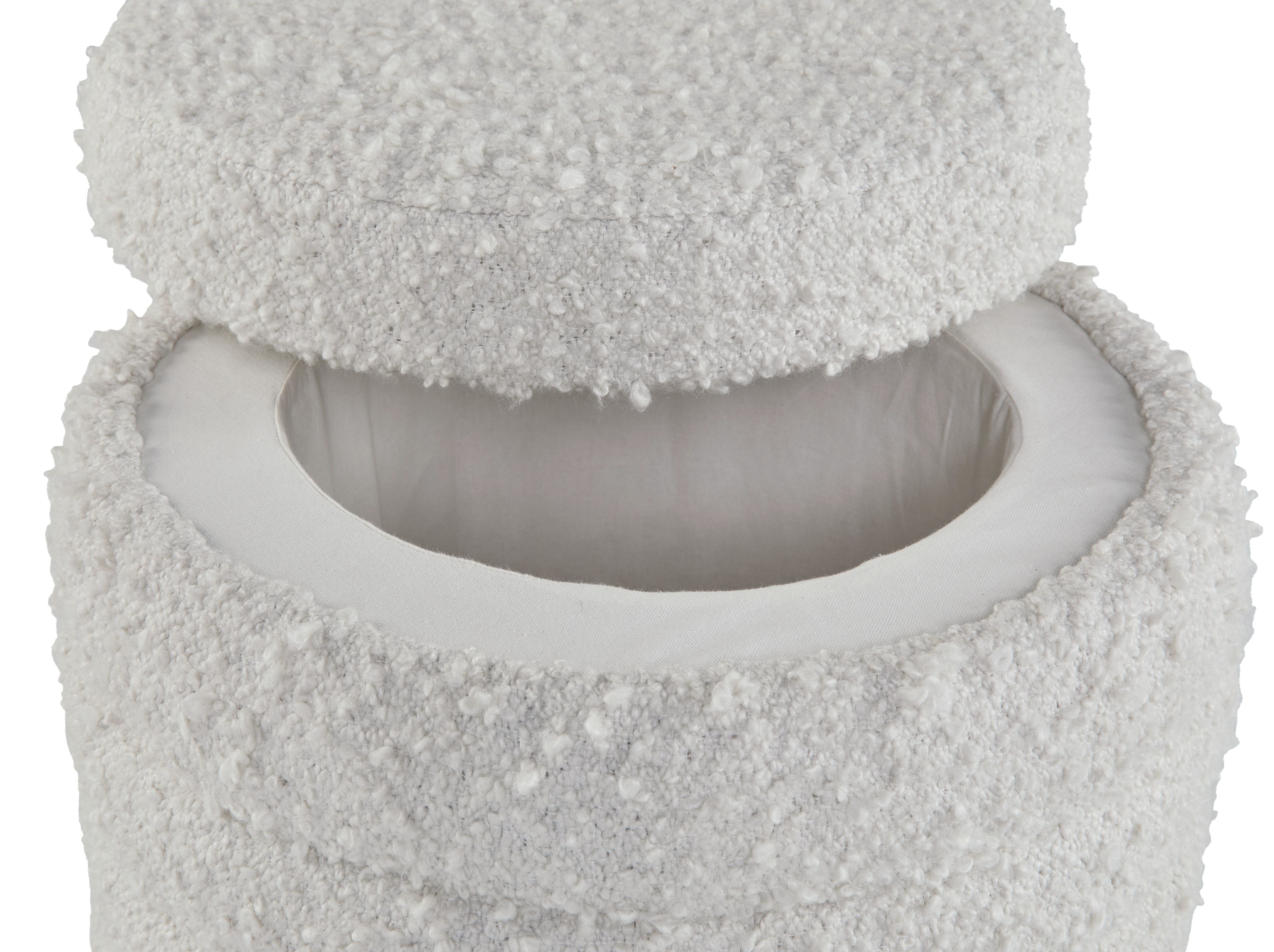 Duntler - Storage Ottoman - Ivory