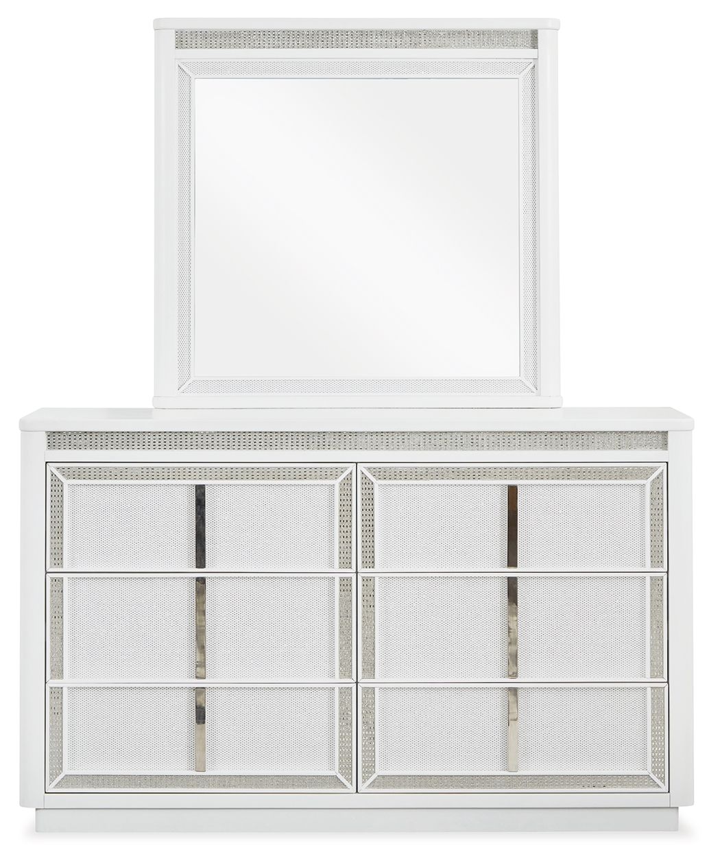 Chalanna - Dresser And Mirror - White