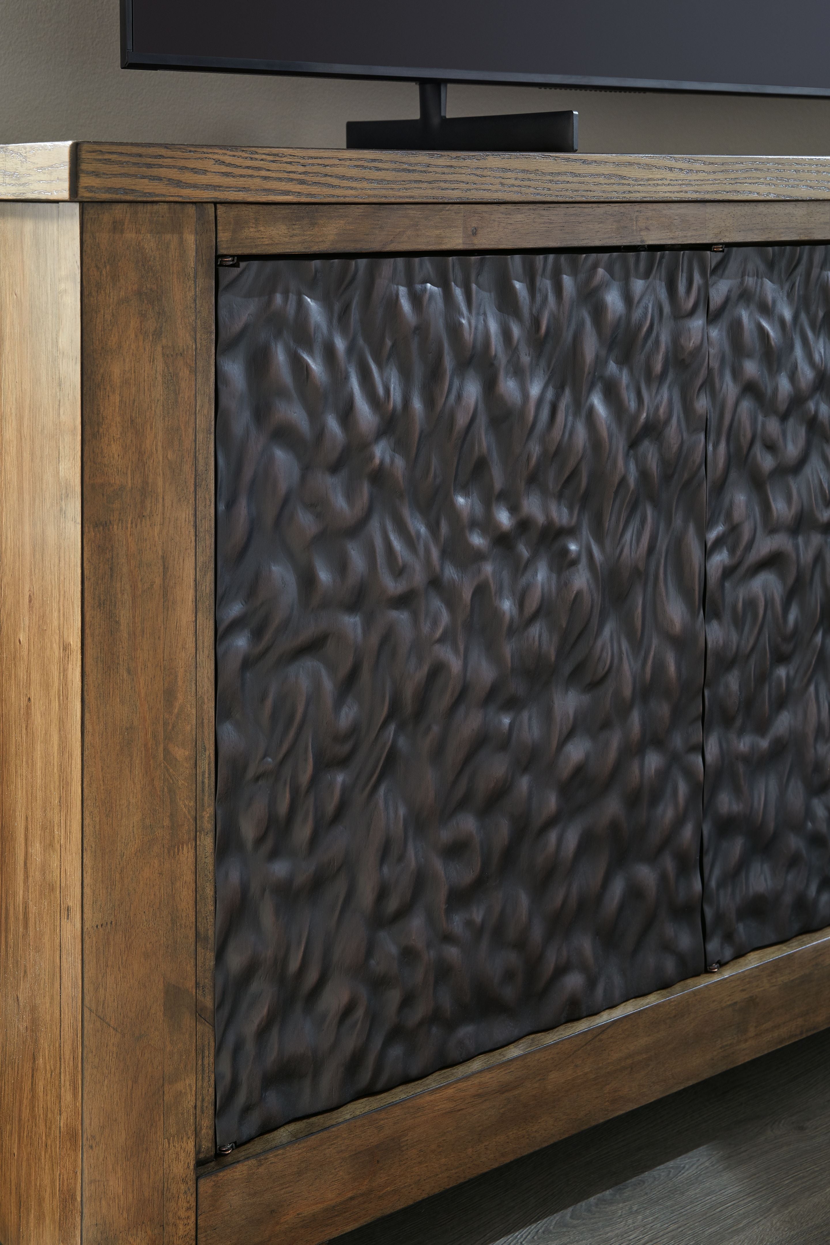 Rosswain - Extra Large TV Stand - Warm Brown