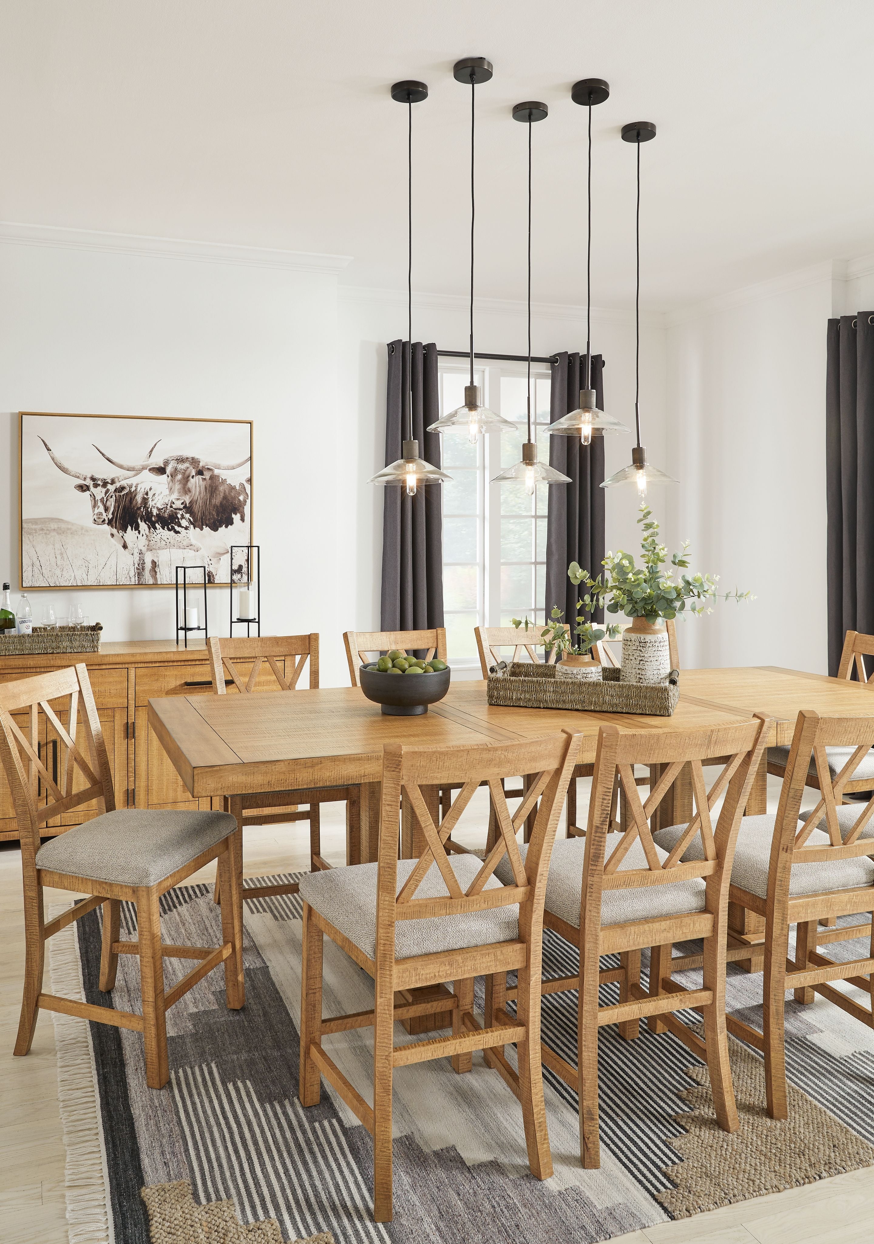 Havonplane - Rectangular Dining Room Counter Extension Table - Brown