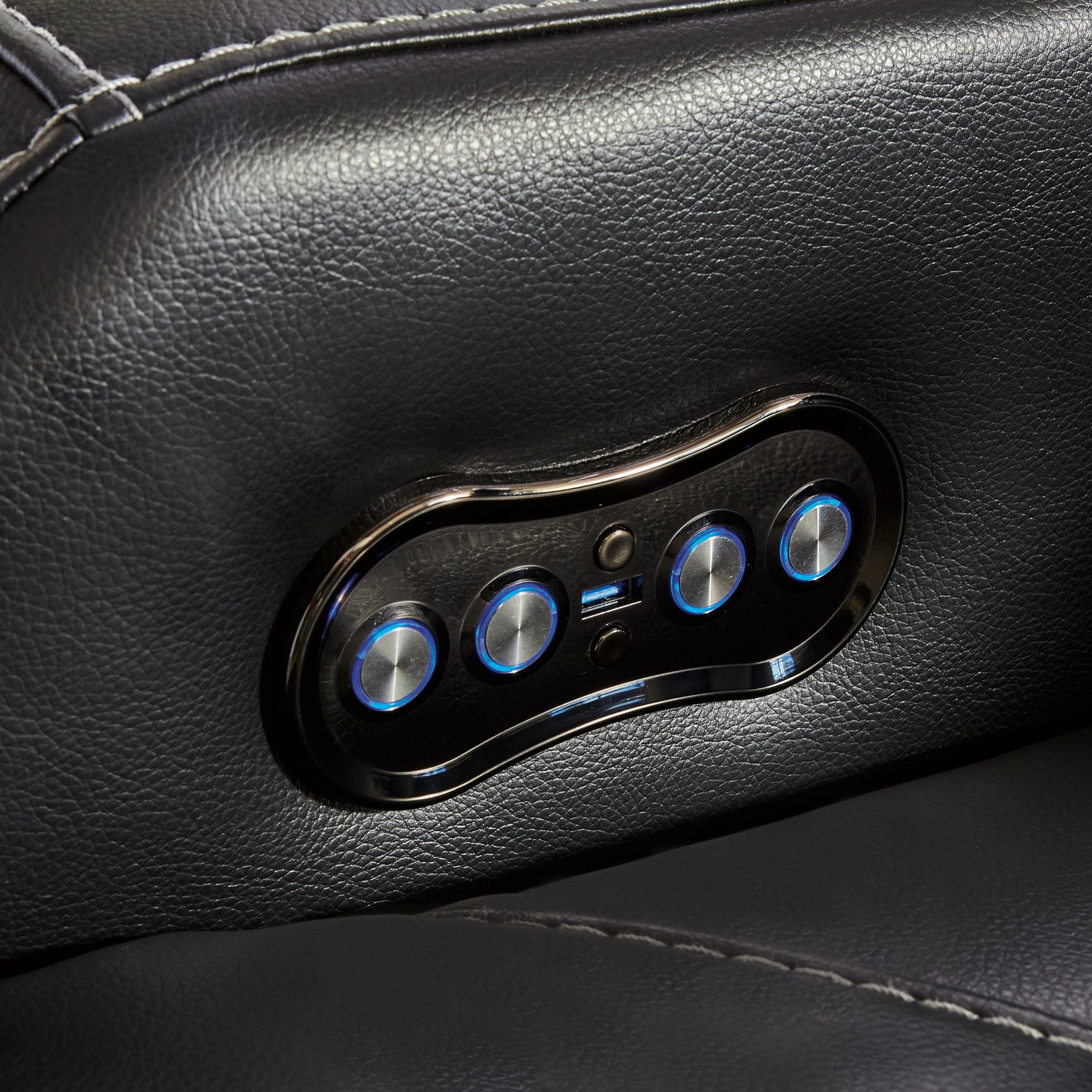 Caveman Den - Power Reclining Sofa With Adj Headrest - Midnight