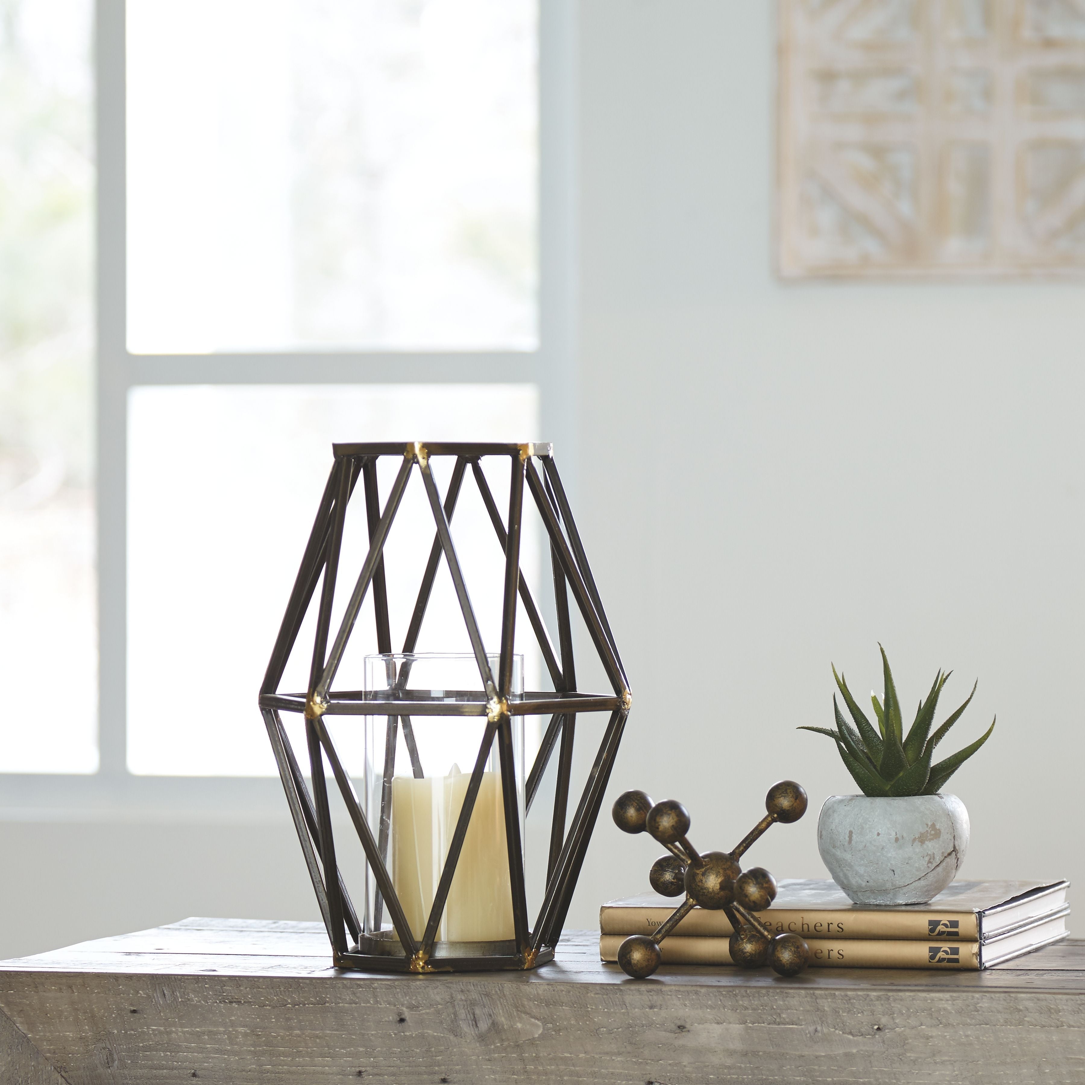 Devo - Black/Gold Finish - Candle Holder