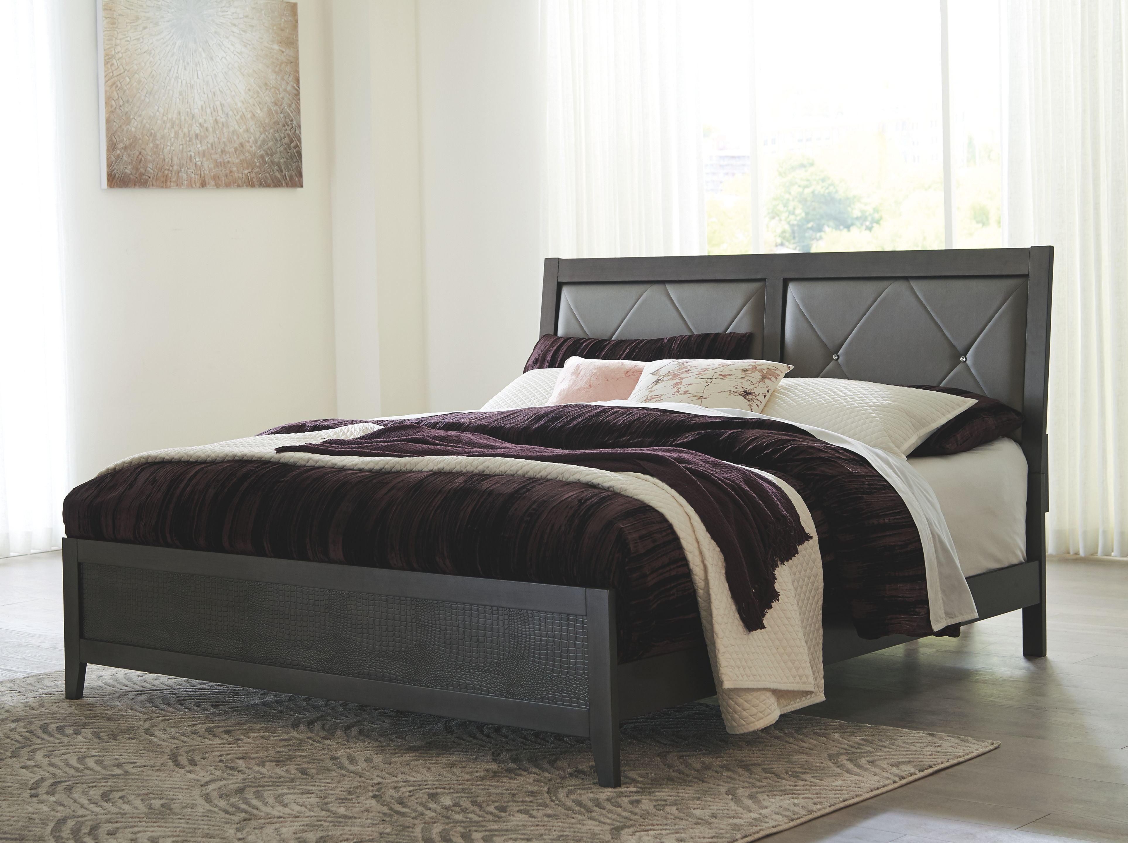 Delmar - Dark Gray - UPH Panel Bed