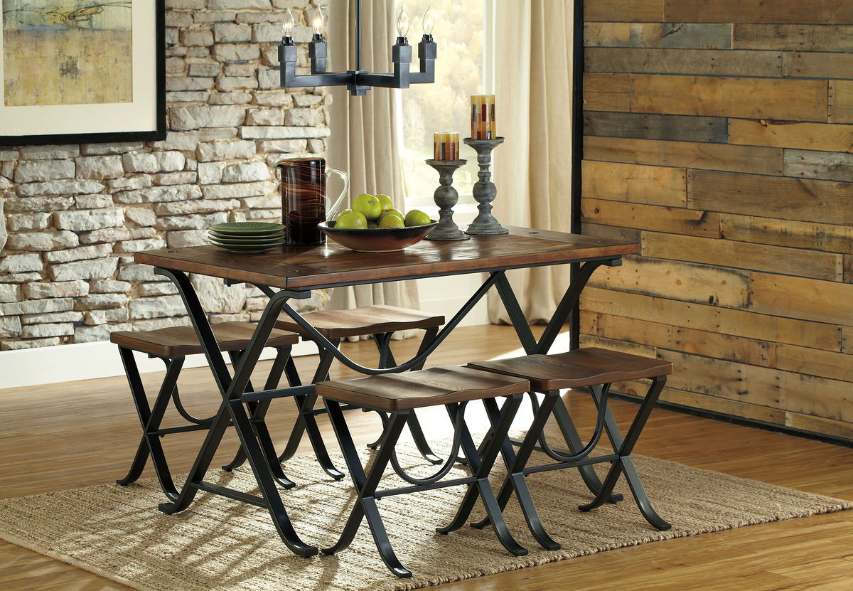 Freimore - Medium Brown - RECT DRM Table Set (5/CN)