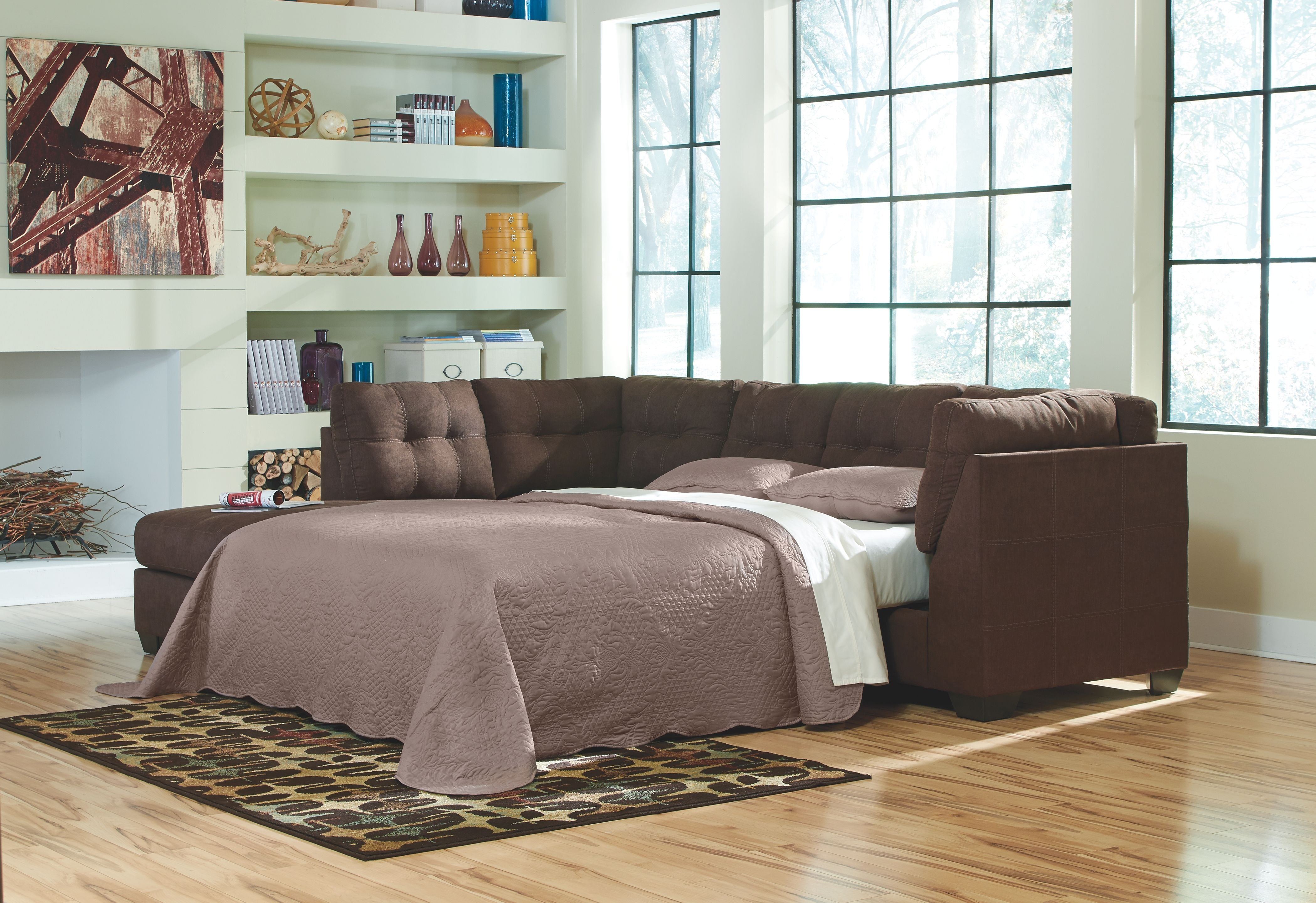 Maier - Walnut - RAF Full Sofa Sleeper