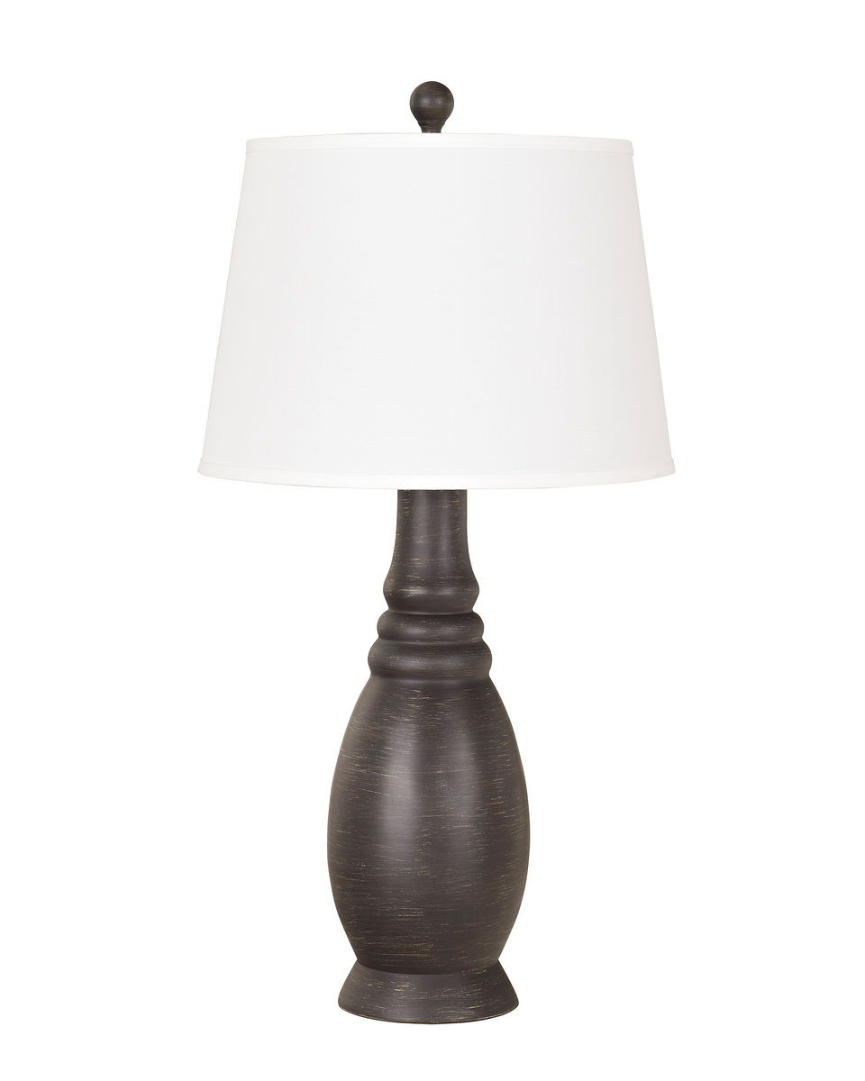 Sydna - Antique Black - Poly Table Lamp (2/CN)